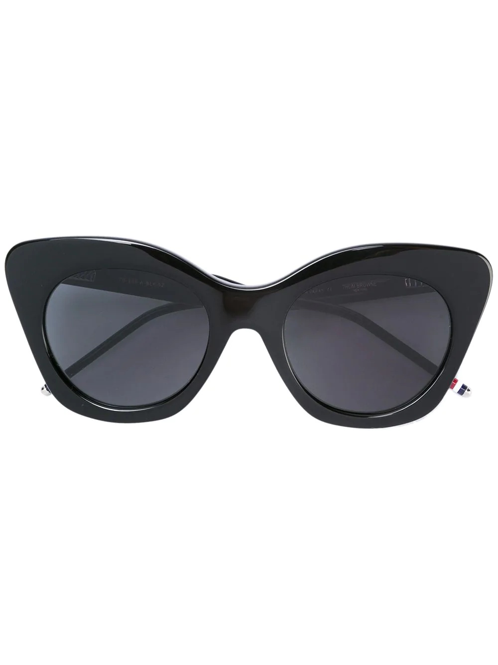 Black Sunglasses With Dark Grey Lens - 1