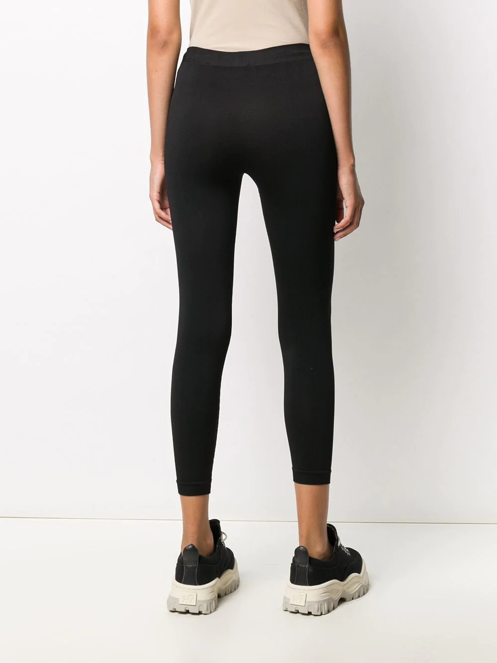 logo-print cropped leggings - 4