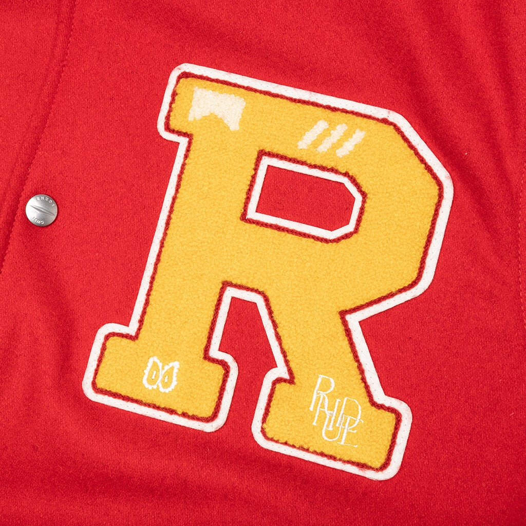 BULL VARSITY JACKET - RED/CREAM - 4