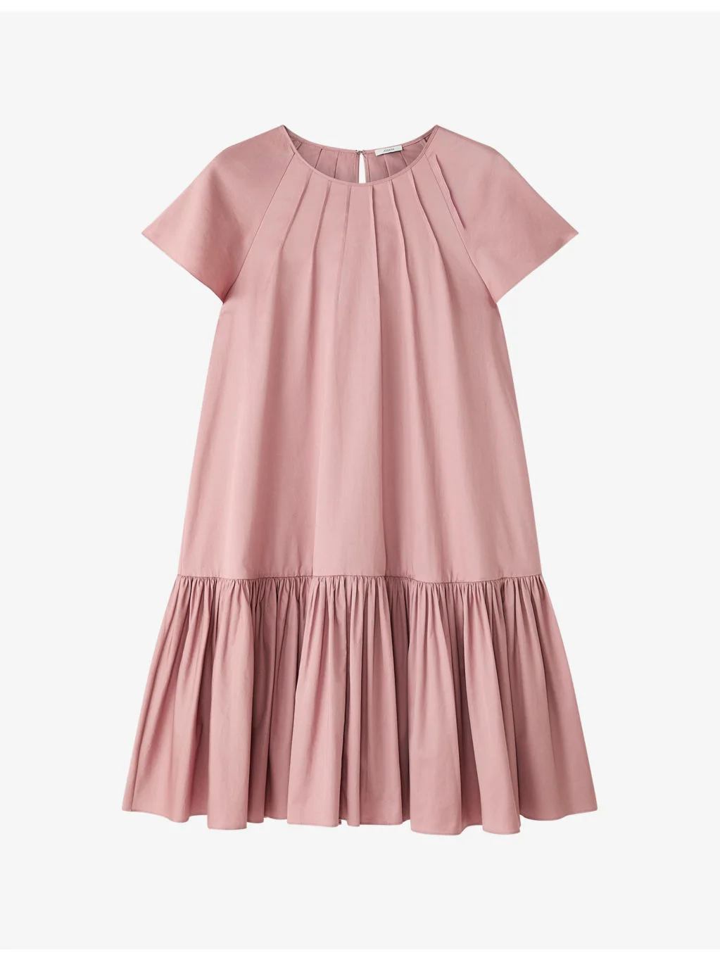 Tazi Short-Sleeved Cotton Mini Dress - 1