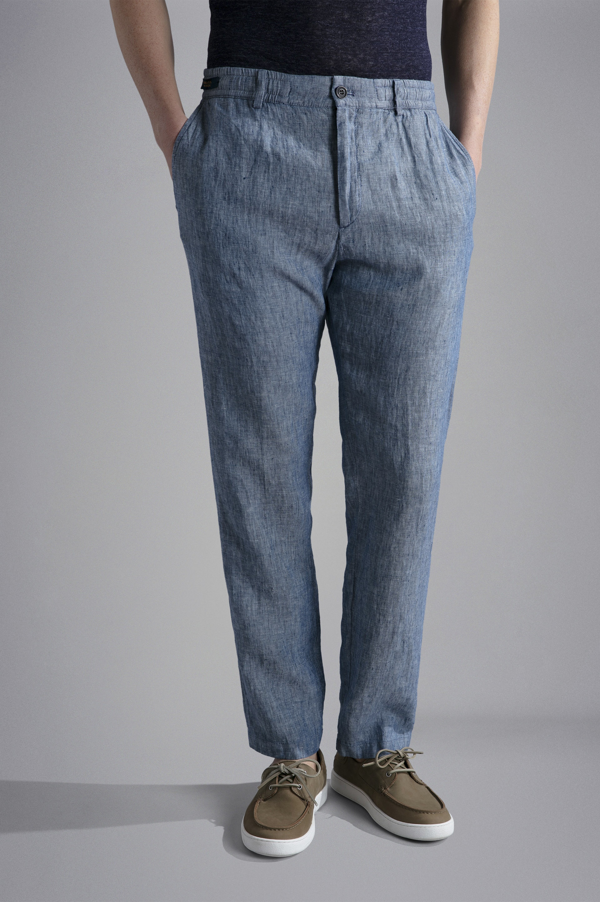 LINEN CHINO TROUSERS - 6