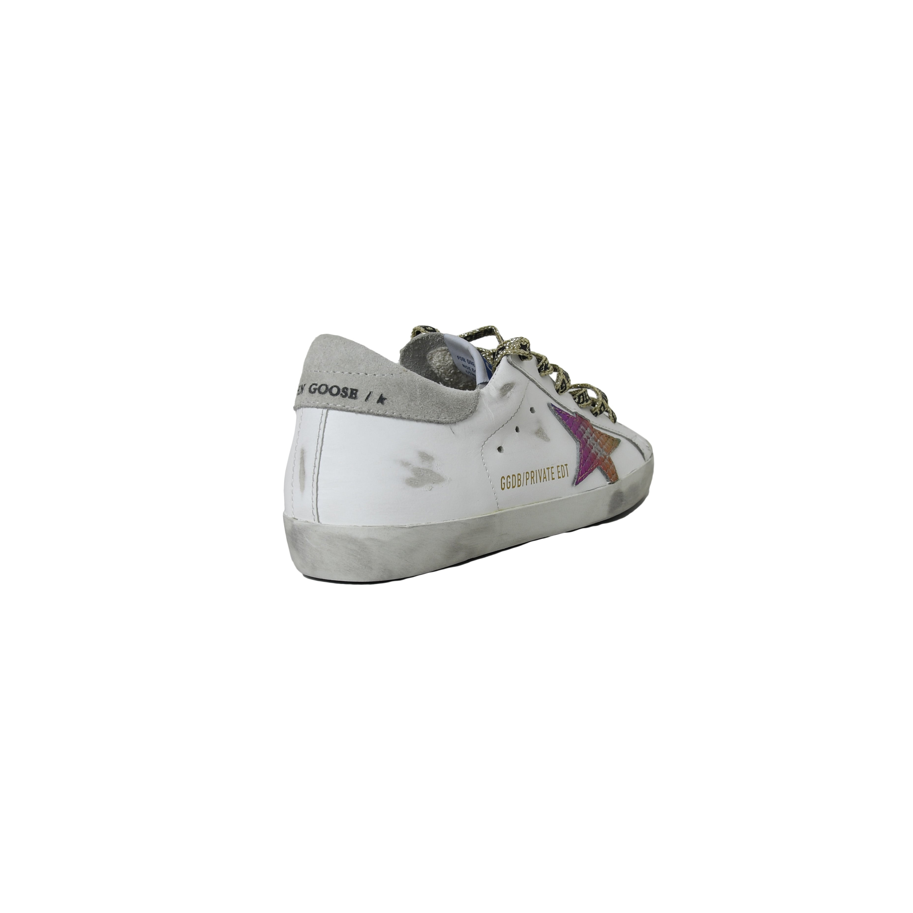 Golden Goose Hi Star Classic With List White Rainbow Star - 3