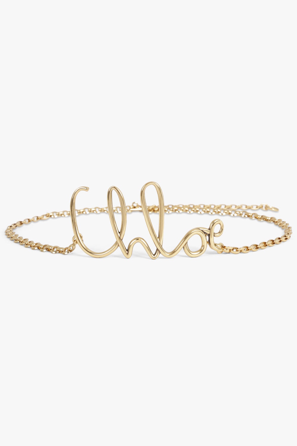 ICONIC CHLOE LOGO CHAIN BELT | VINTAGE GOLD - 1