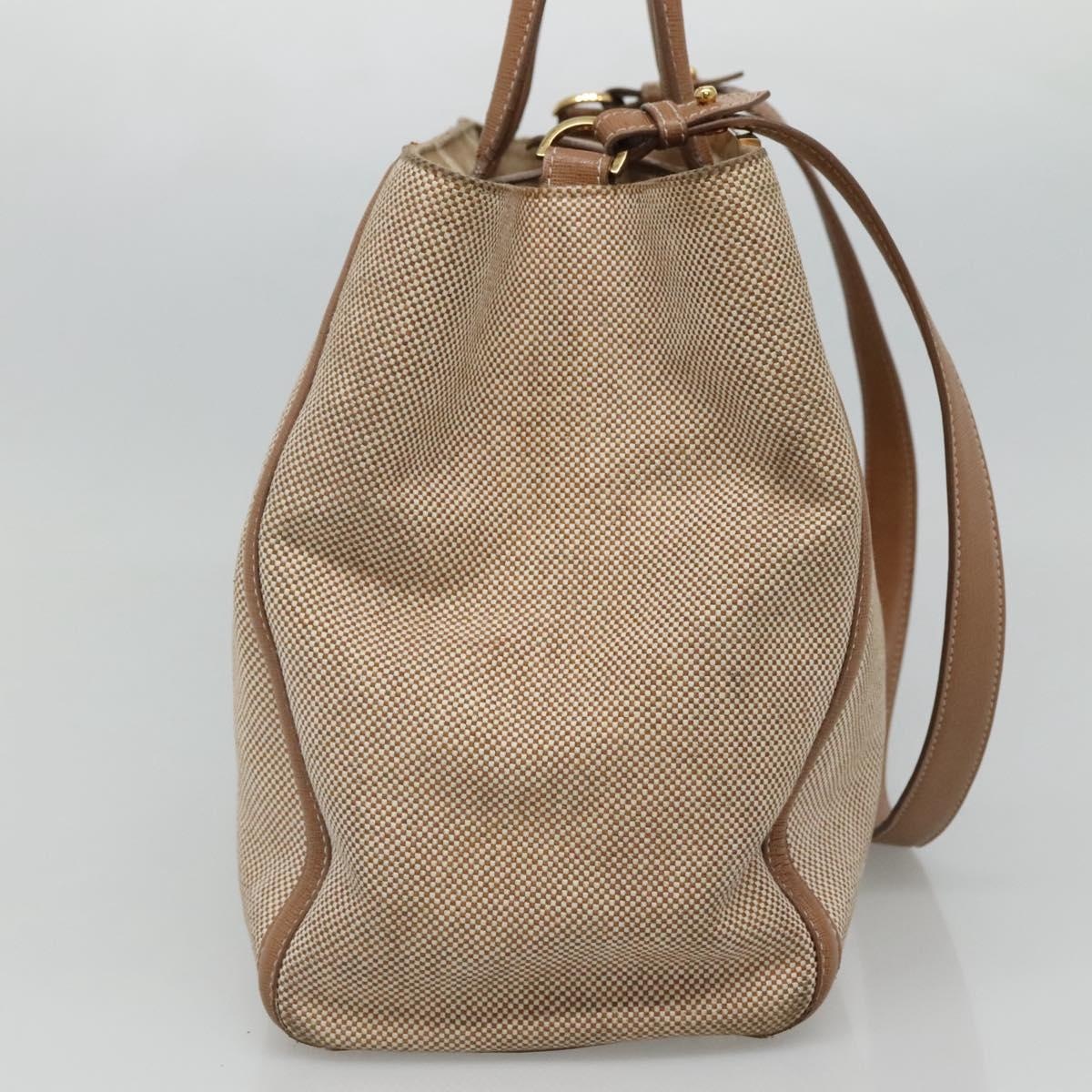 FENDI To Joule Hand Bag Canvas Gold Beige - 3