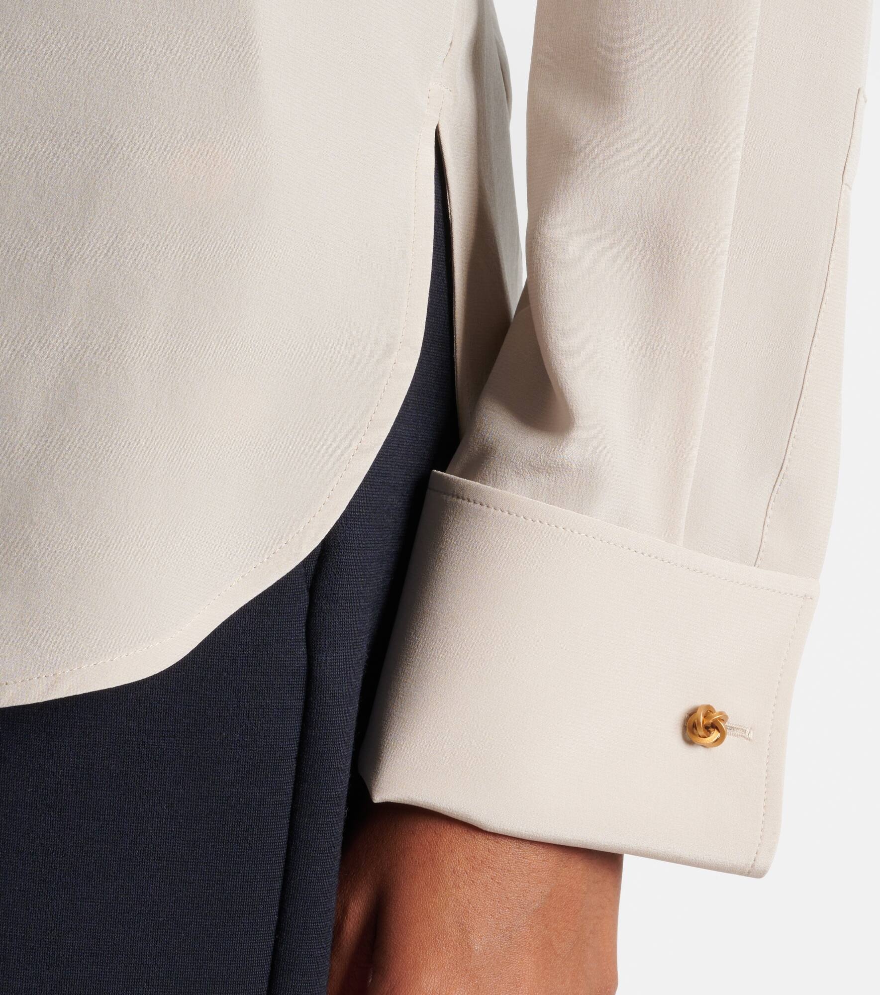 Apollo bow-detail silk crêpe blouse - 5