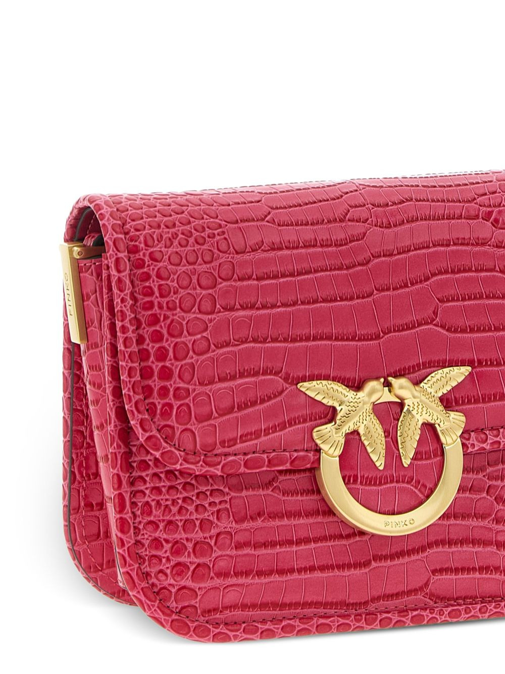 crocodile-effect mini shoulder bag - 3