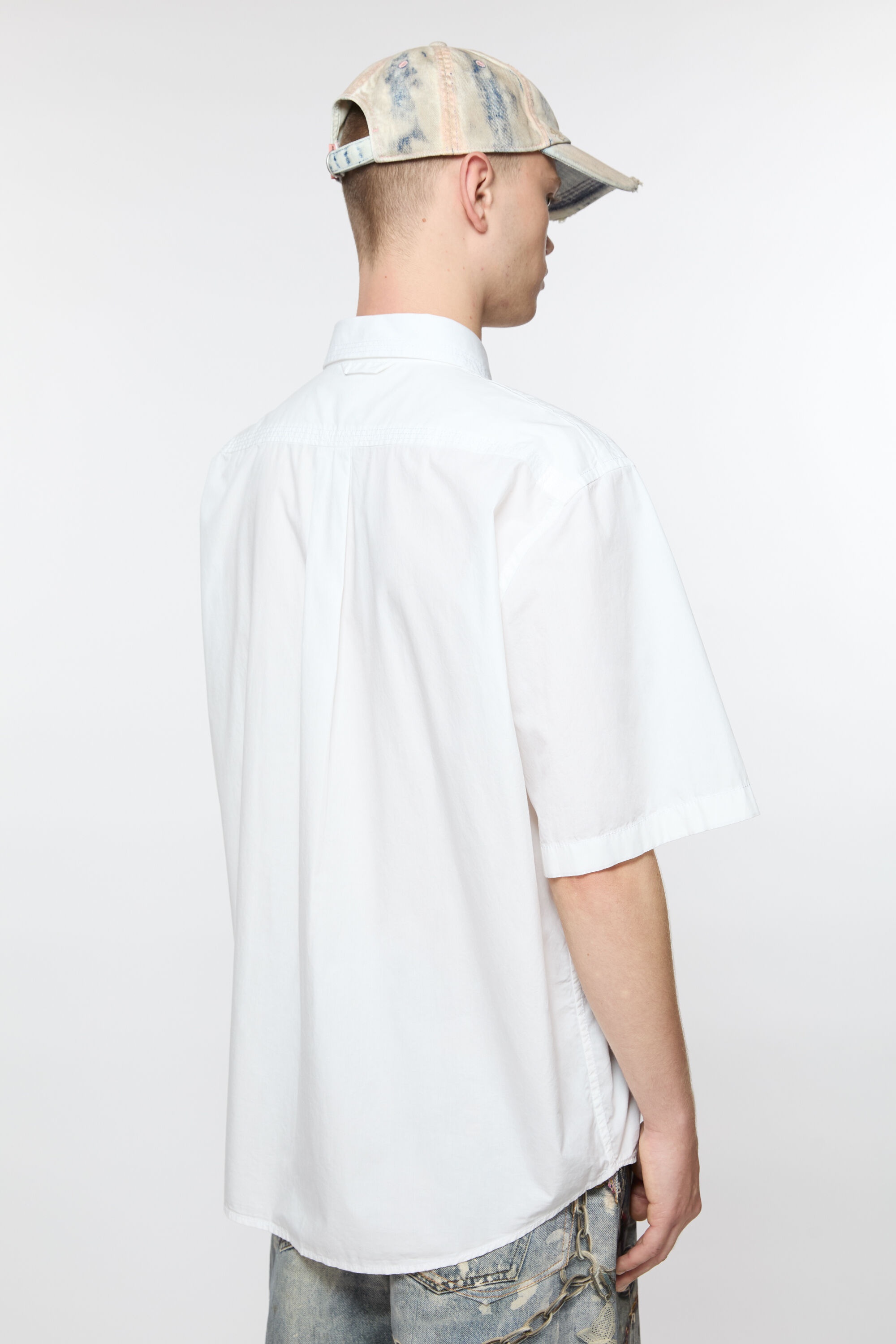 Short sleeve button-up shirt - White - 3