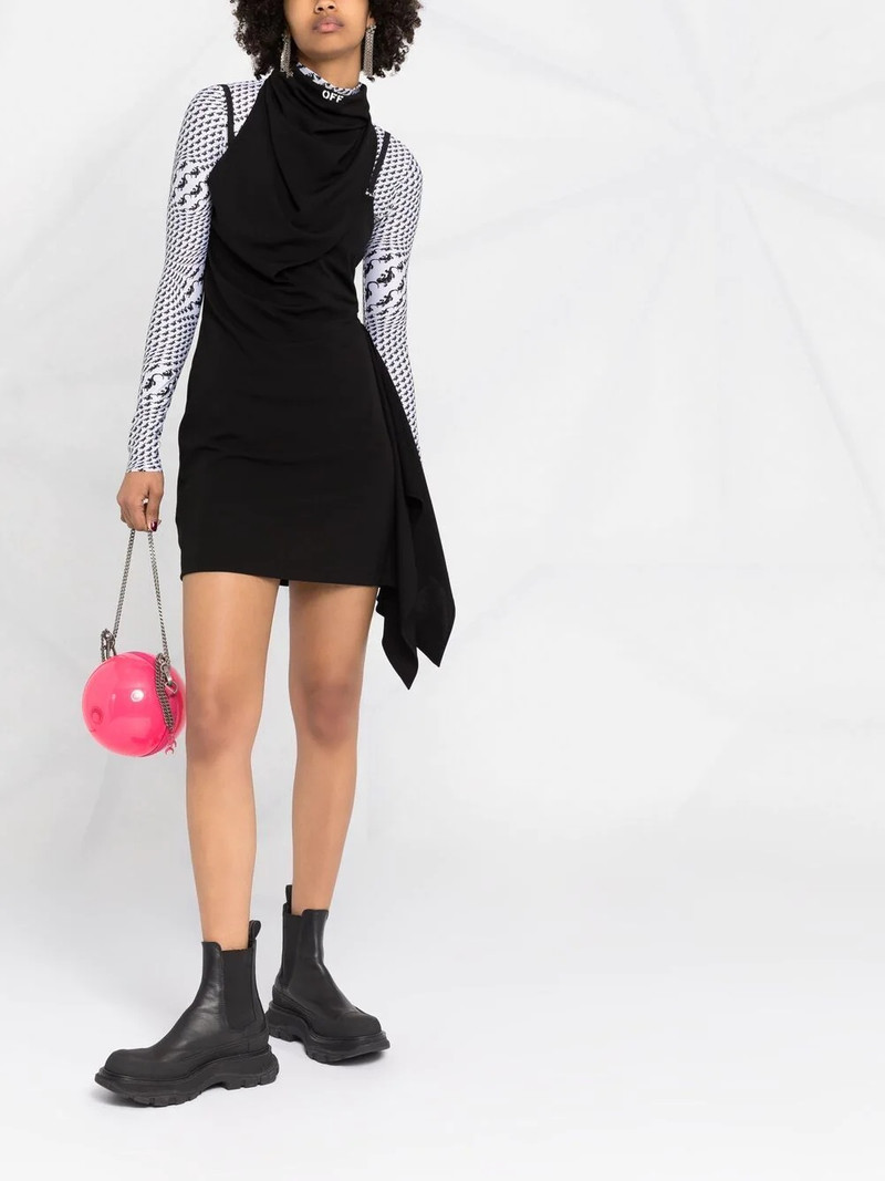 Off-White scarf detail sleeveless dress outlook