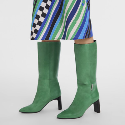 Longchamp Roseau Heel boots Grass - Leather outlook