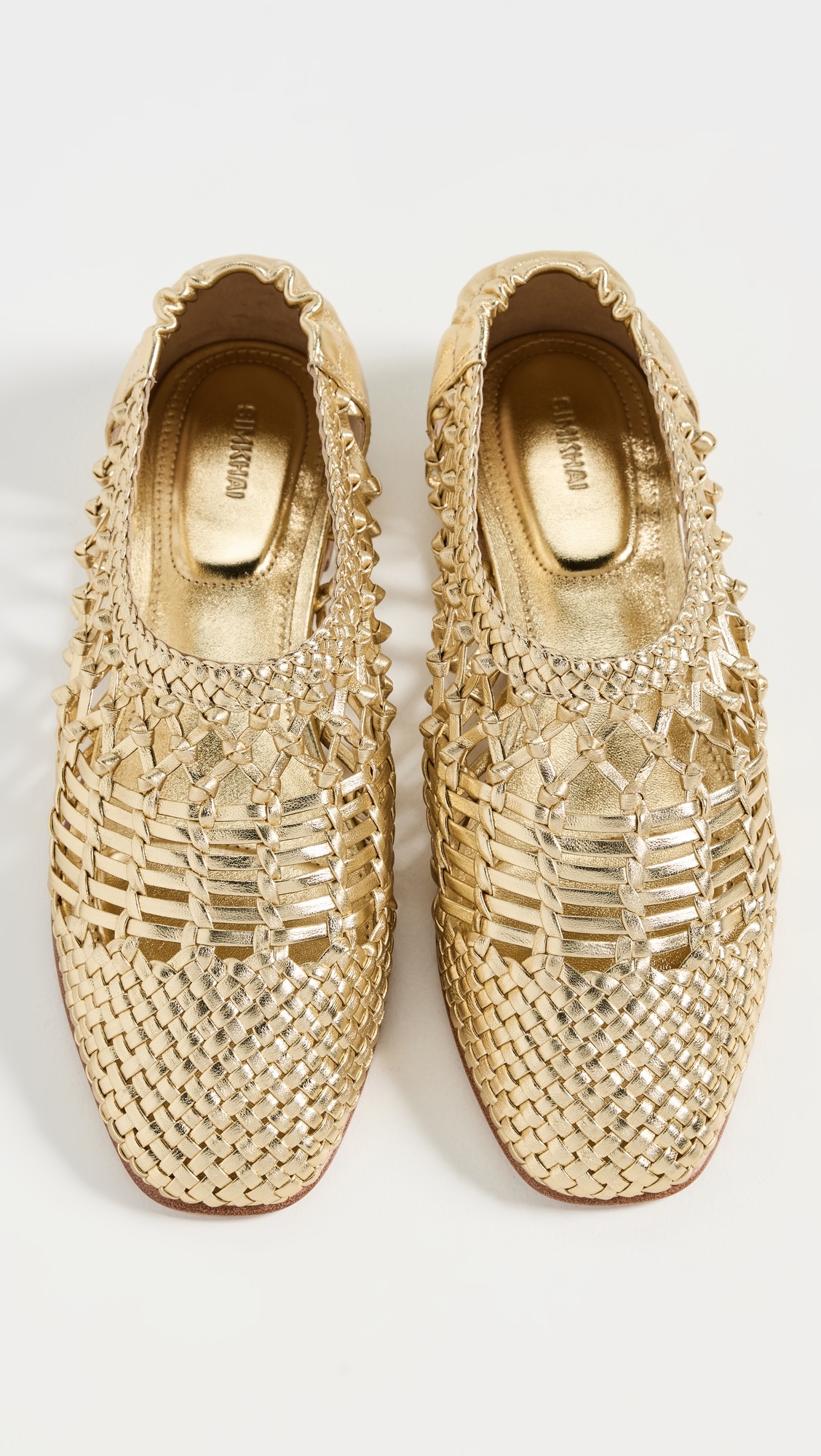 Eden Metallic Open Weave Ballet Flats - 4