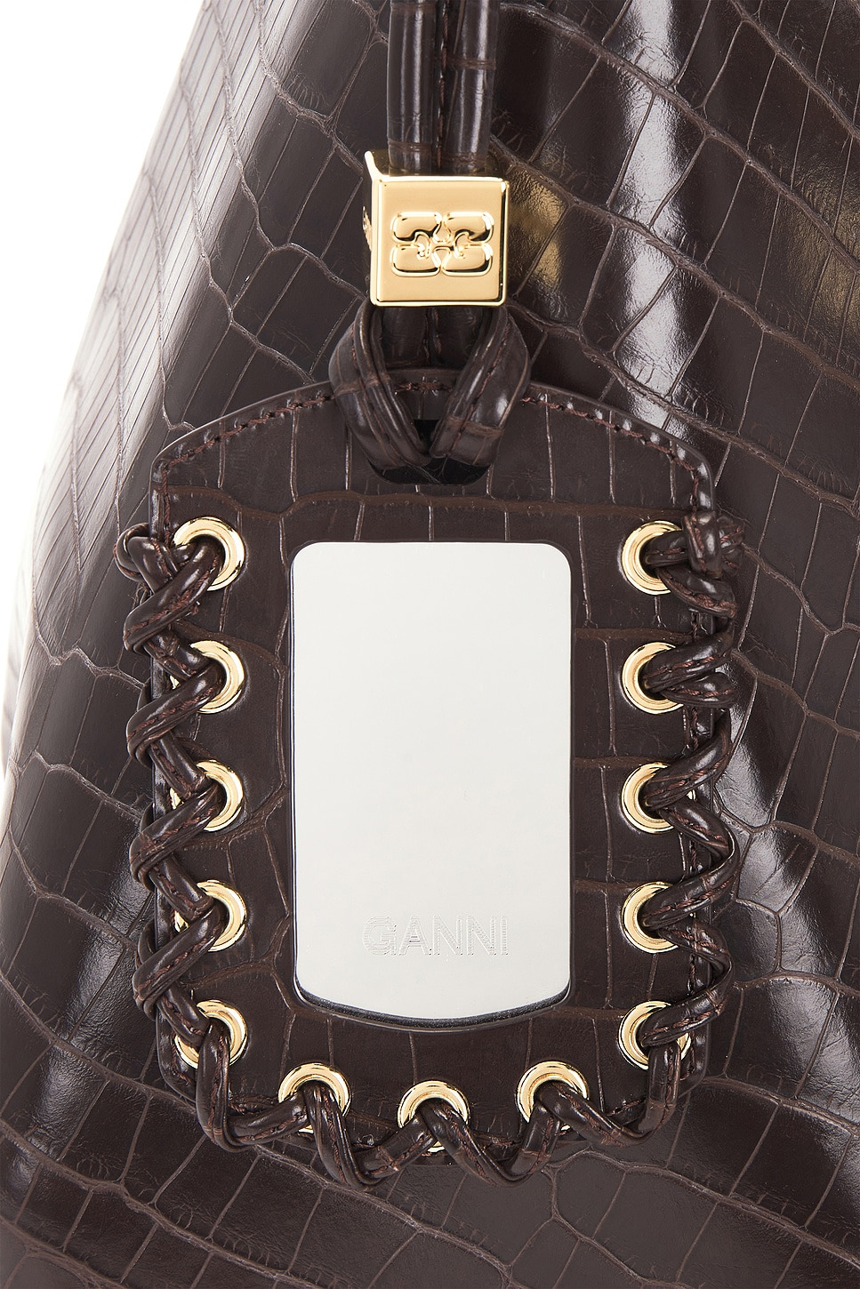 Ganni Bou Hobo XXL Croco Bag - 6