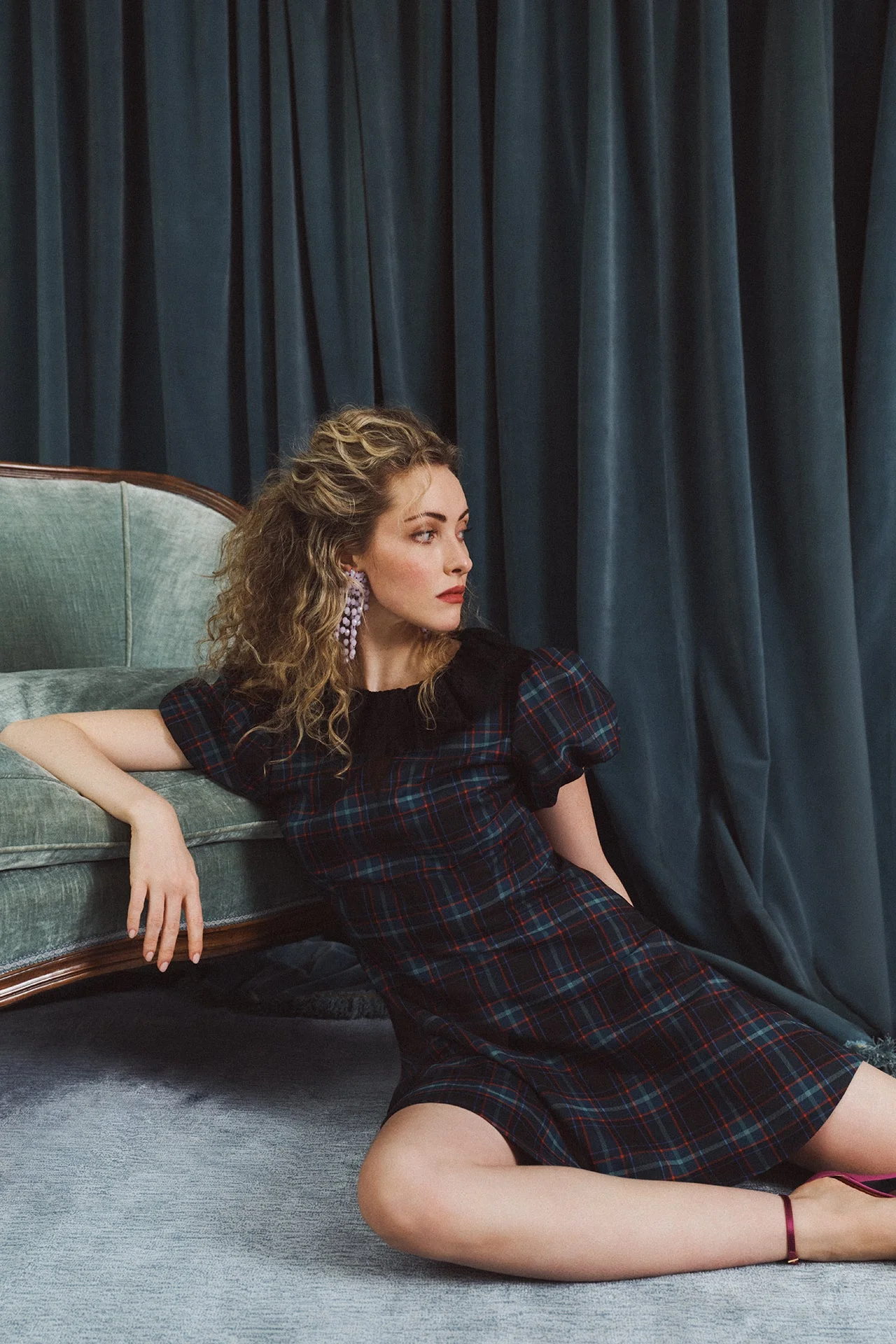 The Antoinette Dress - Jewel Tartan - 1