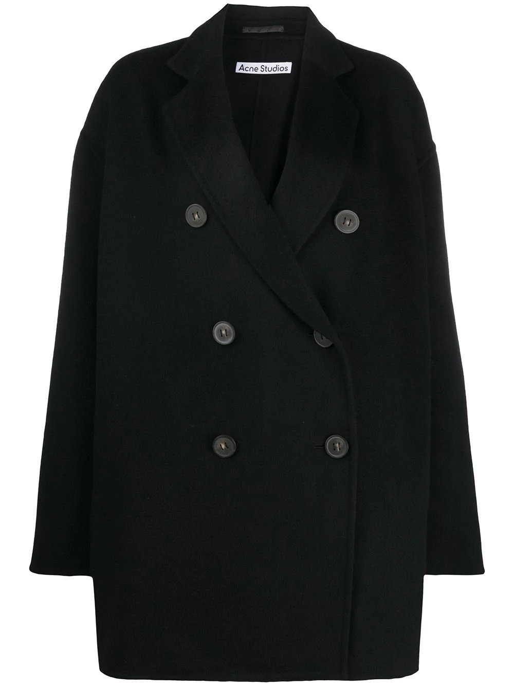 double breasted wool coat - 1