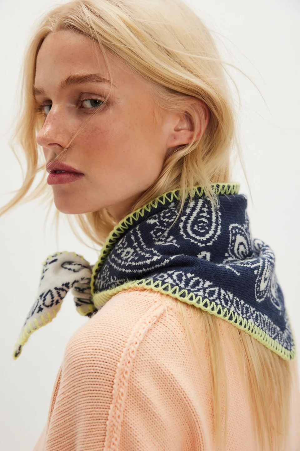 Carmen Knitted Triangle Bandana - 1