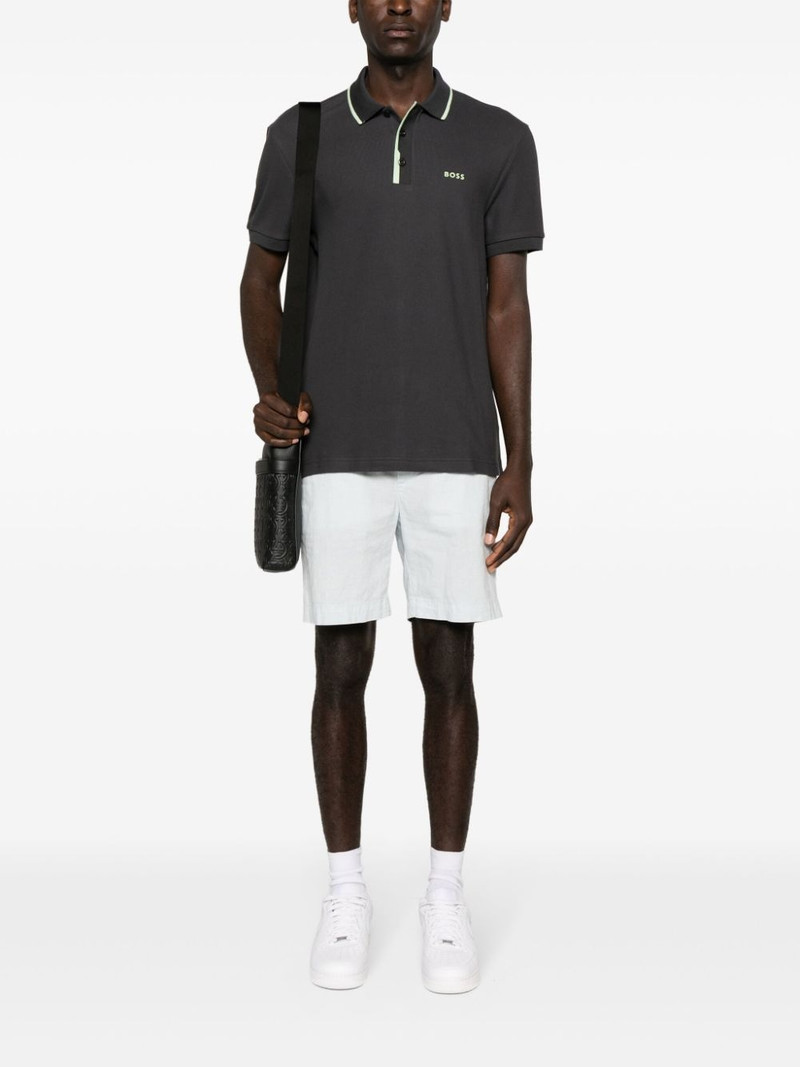 BOSS logo-appliquÃ© cotton polo shirt outlook