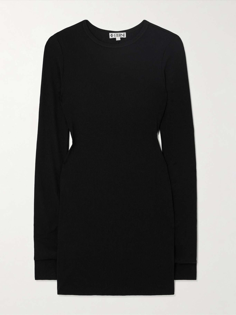 Ribbed stretch-jersey mini dress - 1