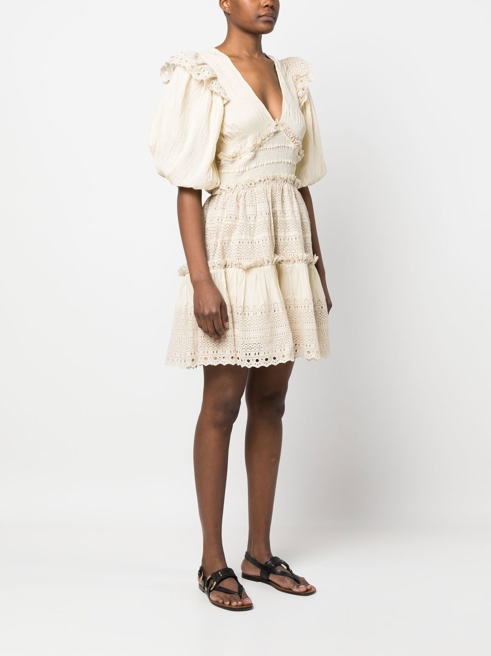 puff-sleeves dress - 3