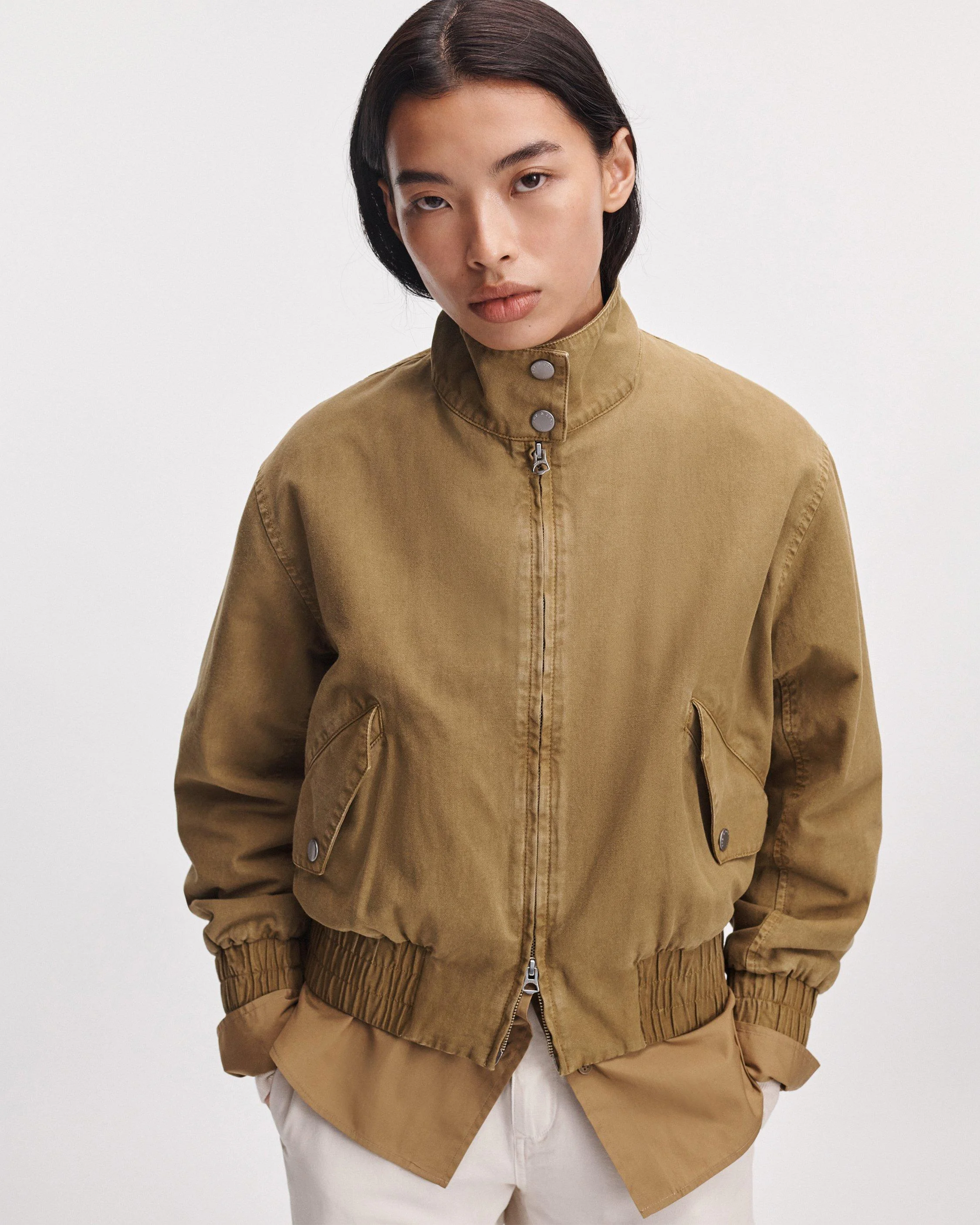 Eliza Canvas Bomber Jacket - 1