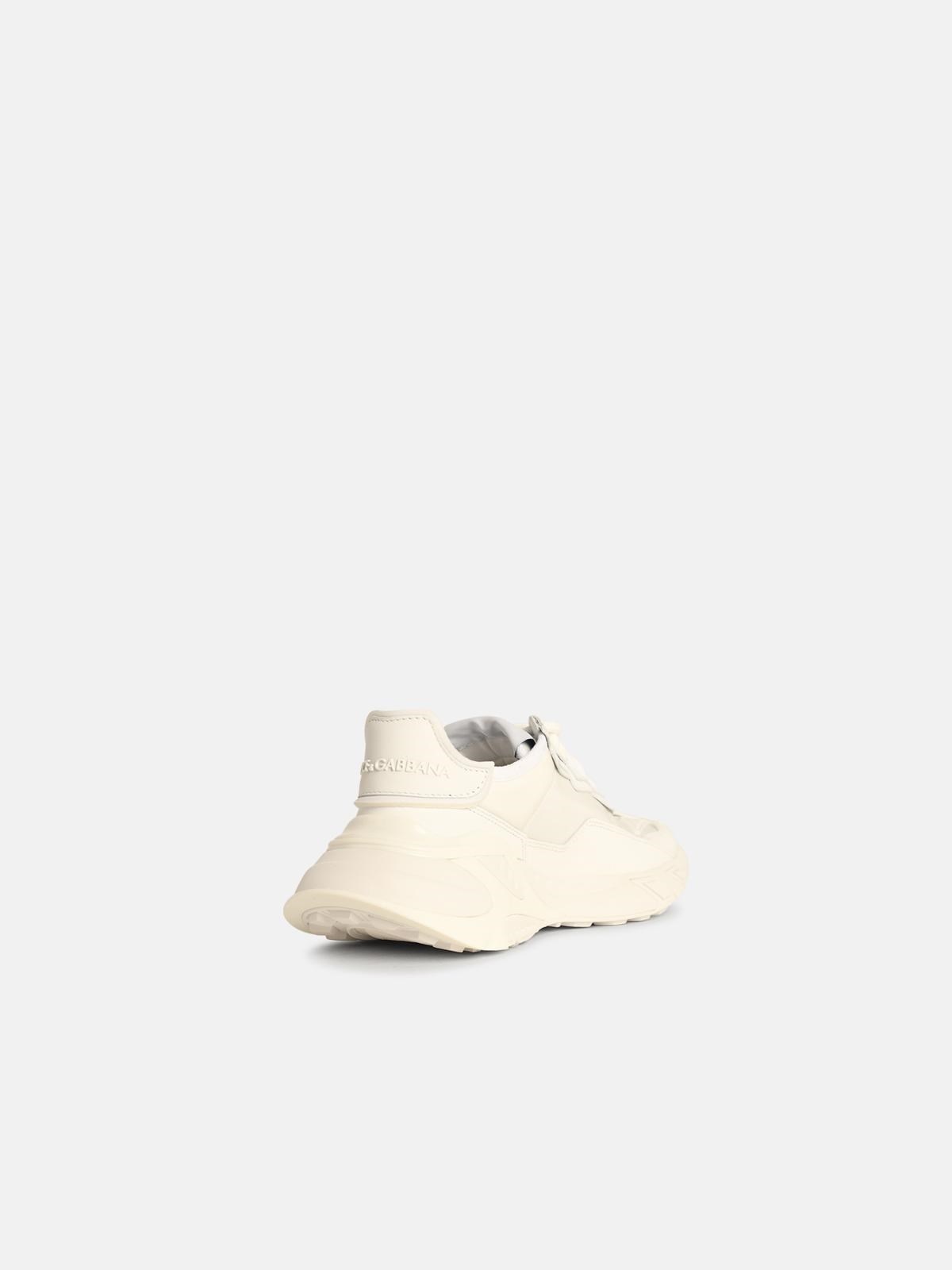 'DAYMASTER' WHITE LEATHER BLEND SNEAKERS - 3