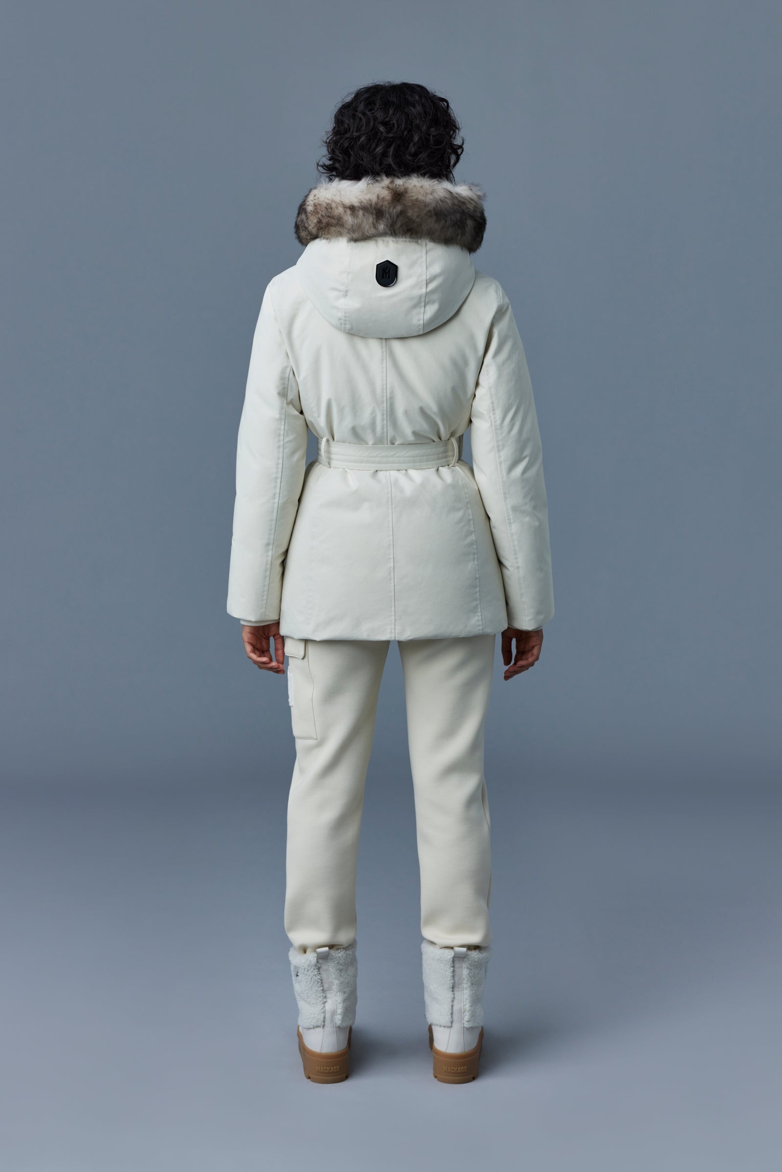 JENI 2-in-1 down parka with removable bib and sheepskin trim - 4