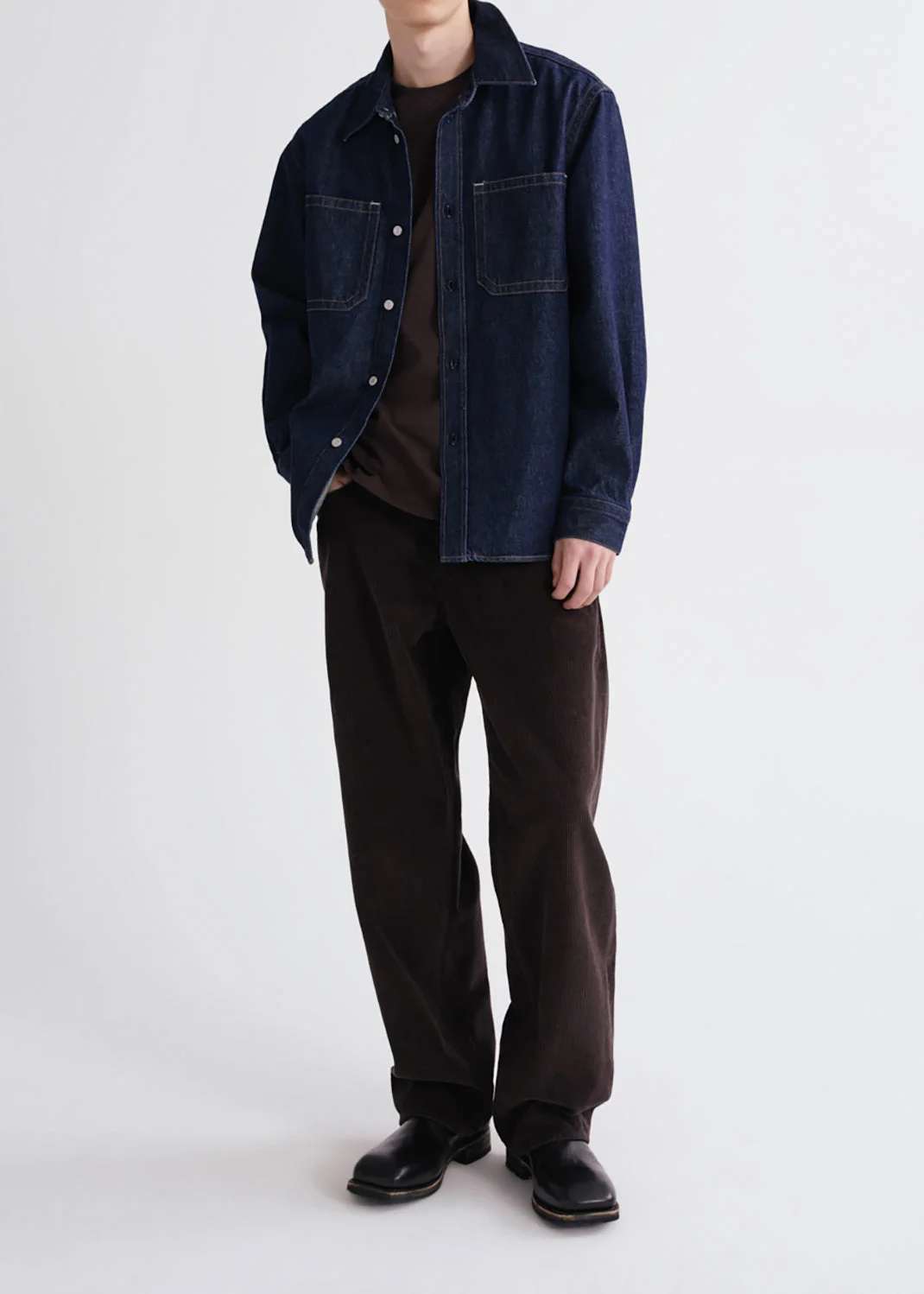 FUSION JEAN (CORDUROY) IN CHARCOAL - 1