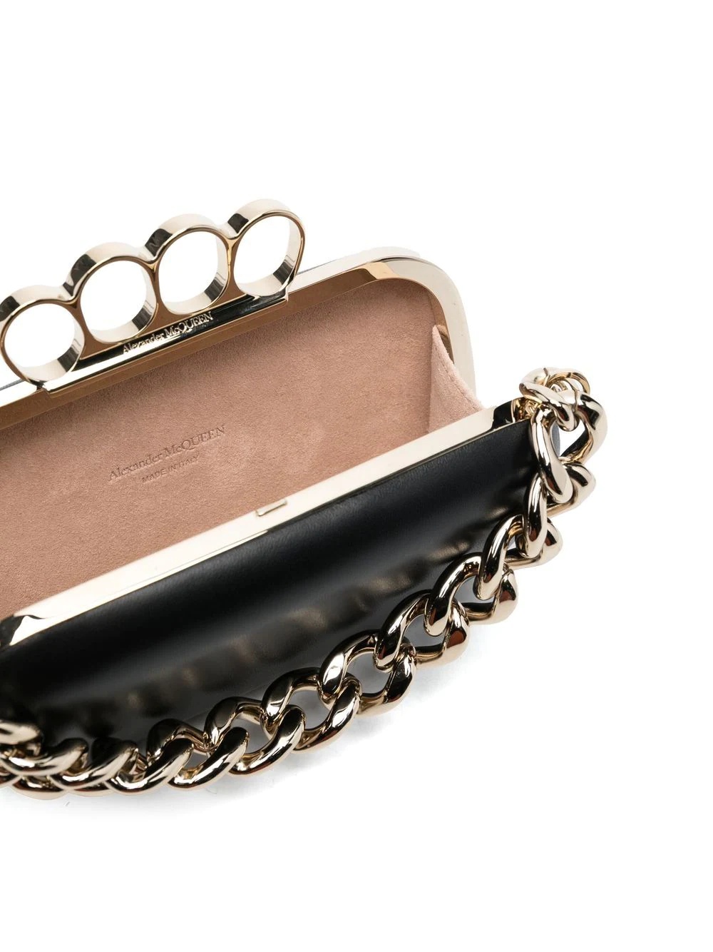 leather chain-link clutch-bag - 5