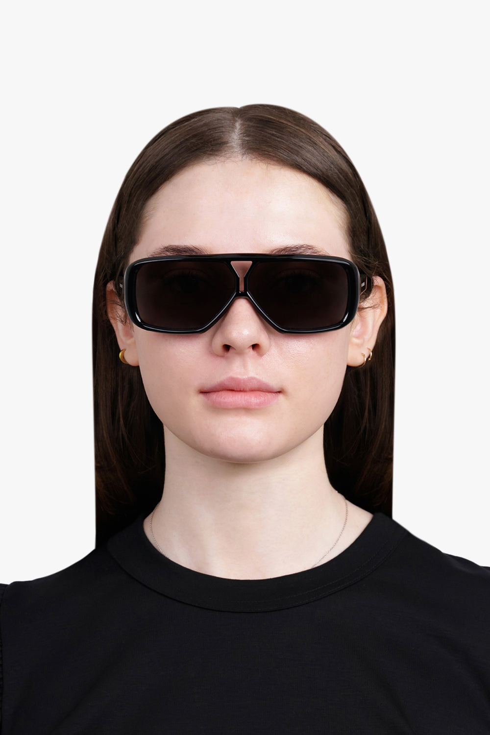 ROUND EDGE AVIATOR SUNGLASSES | BLACK - 4