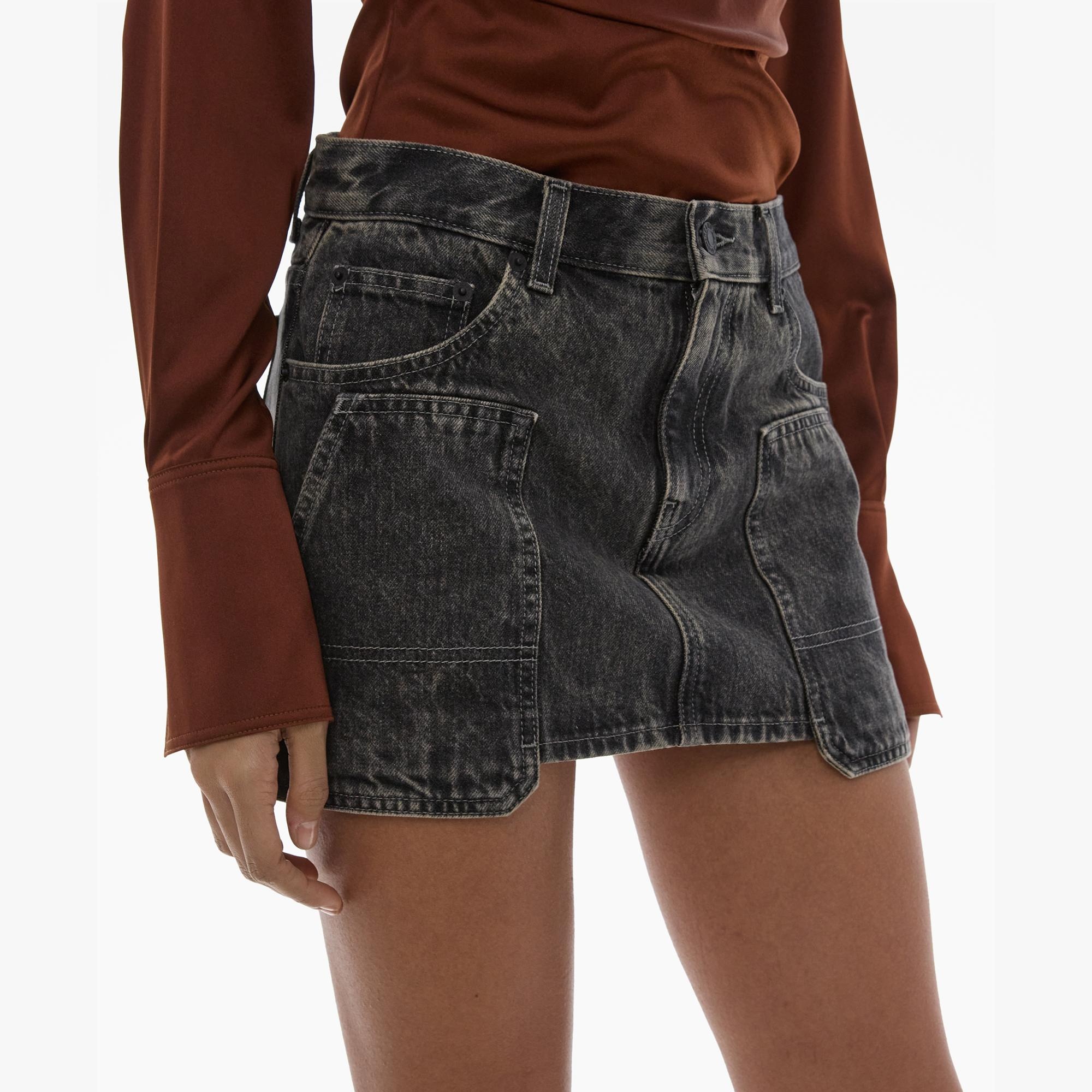 CARPENTER DENIM MINI SKIRT - 6