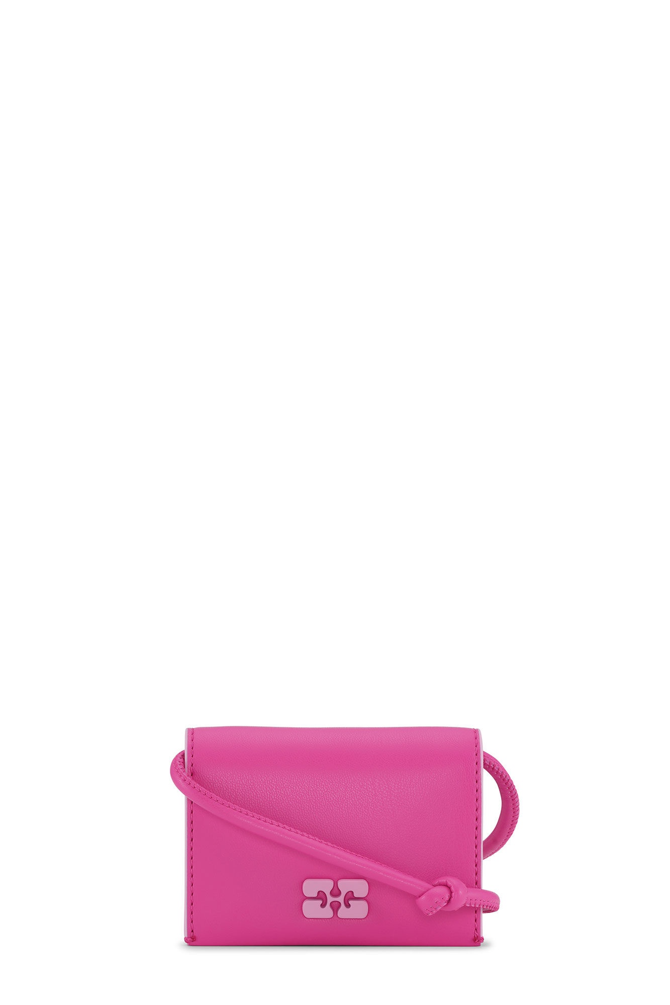 PINK GANNI BOU WALLET ON STRAP - 1