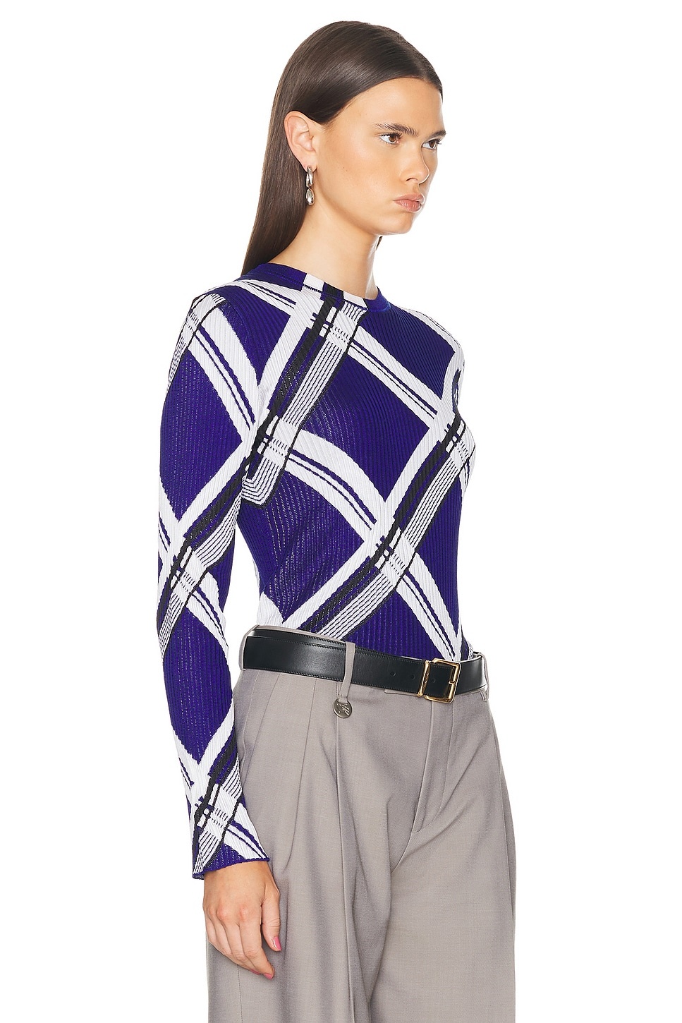 Rib Crew Neck Top - 2