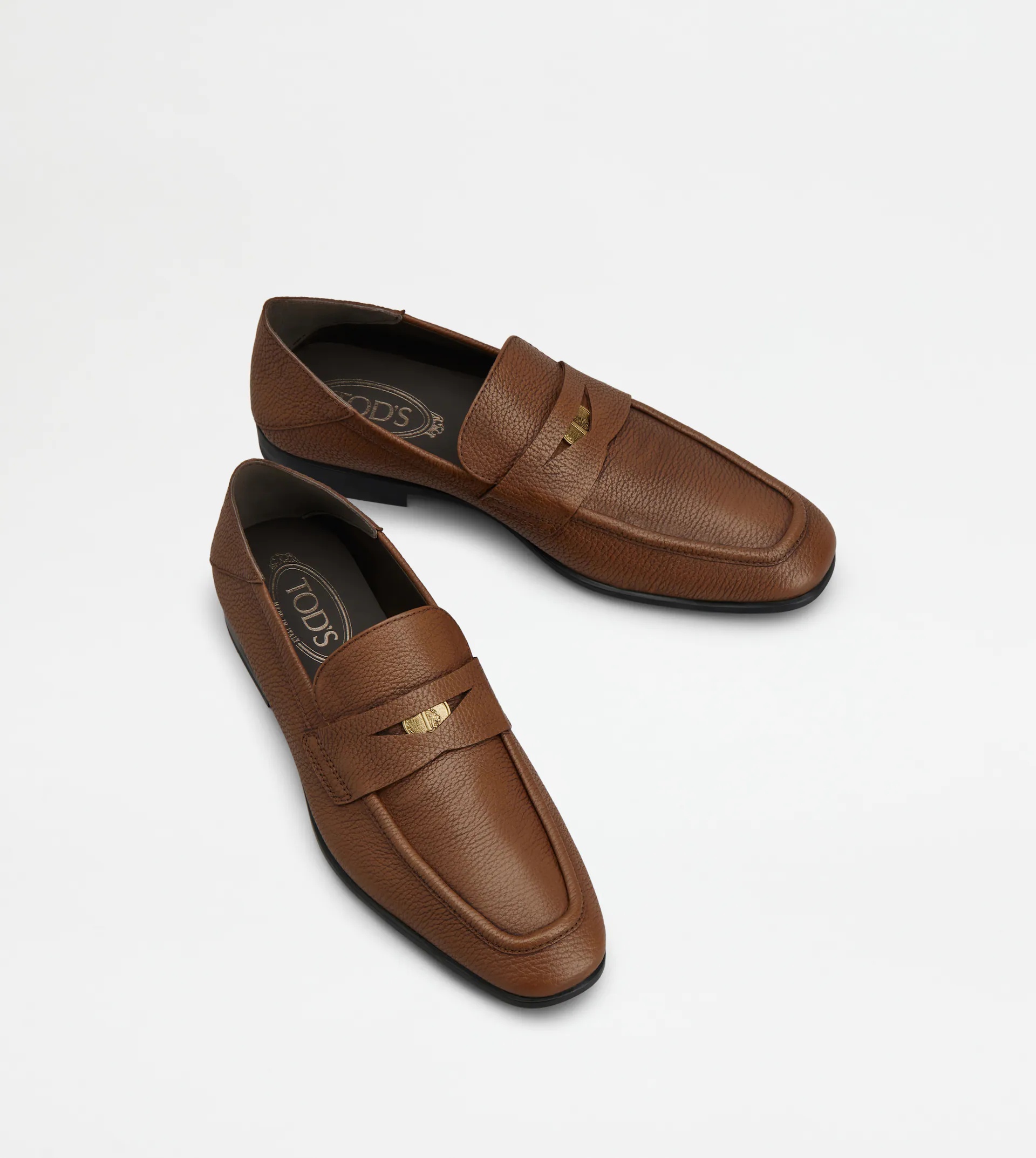 LOAFERS IN LEATHER - BROWN - 3