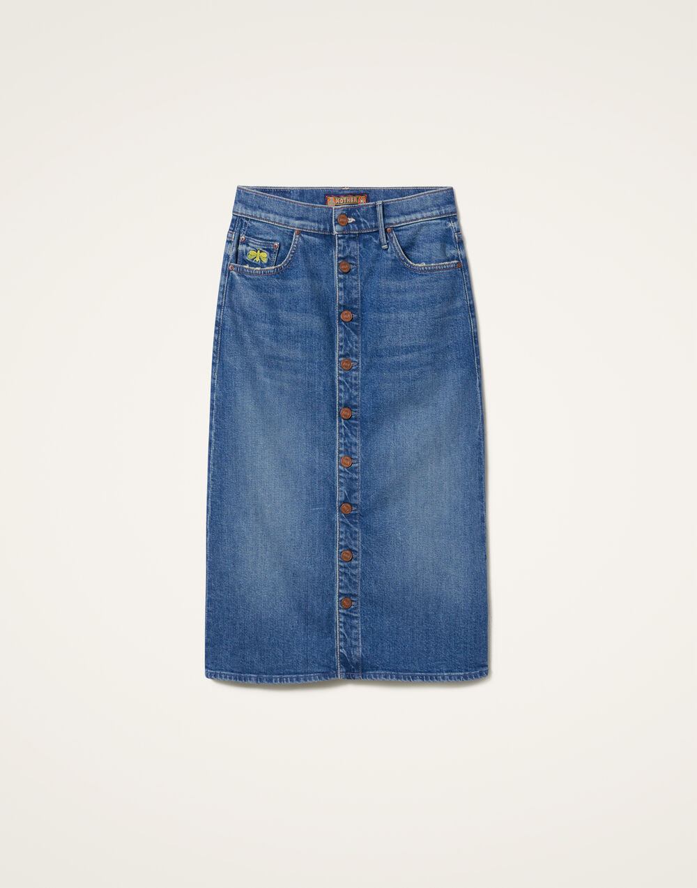 The Button Front Vagabond Midi Skirt - 1