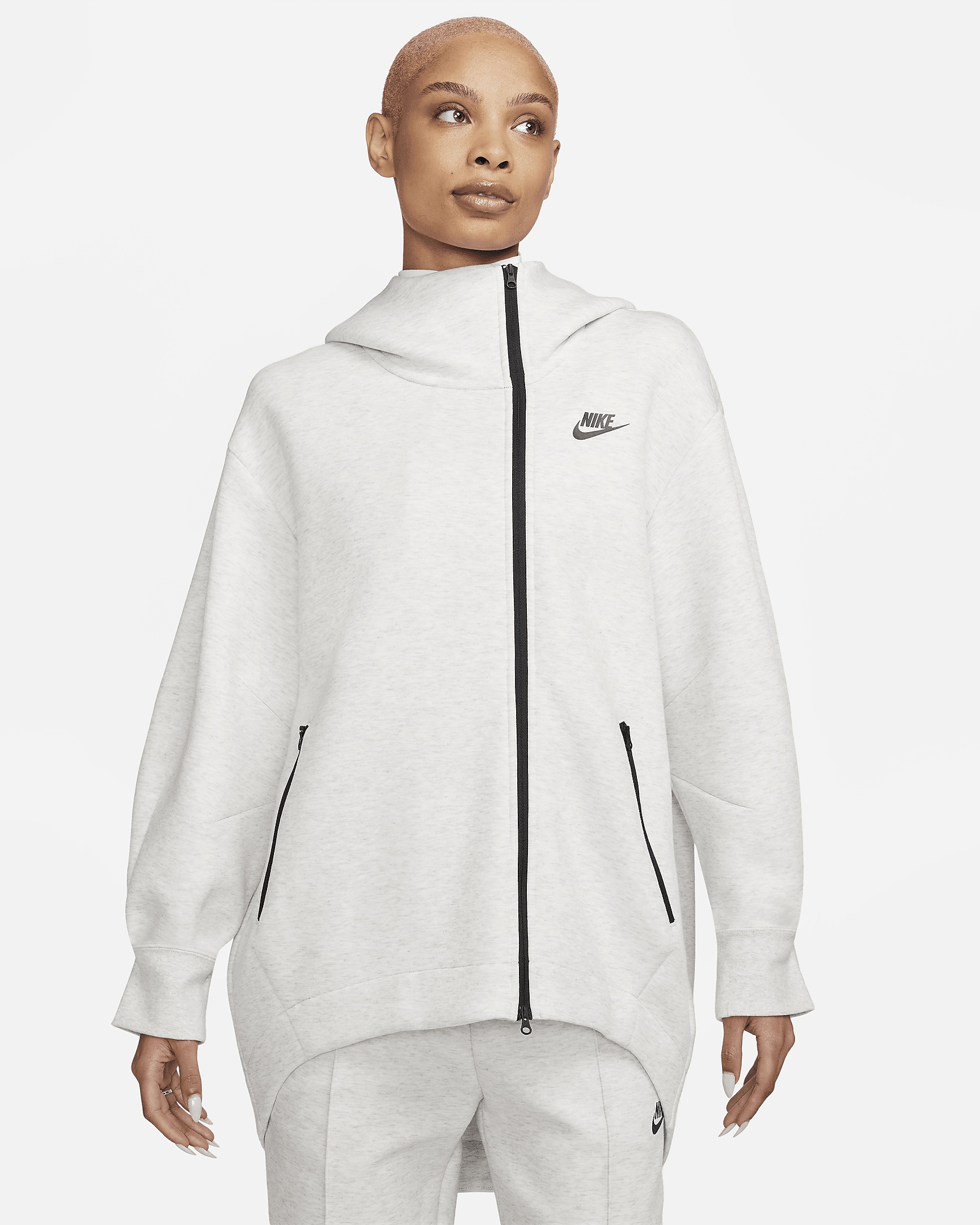 Nike Women s Nike Sportswear Tech Fleece Oversized Full Zip Hoodie Cape REVERSIBLE