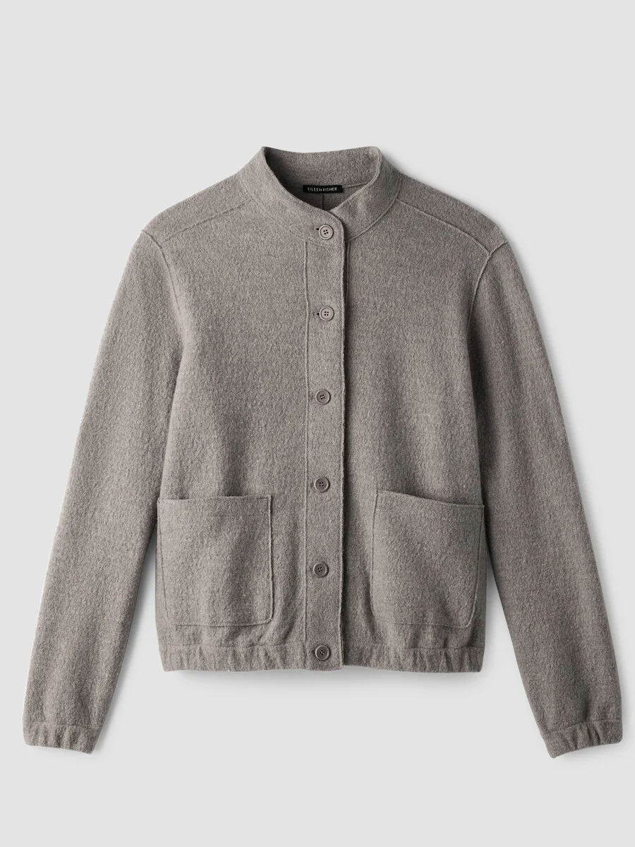 Lightweight Boiled Wool Flight Jacket in Regenerative Wool - 1