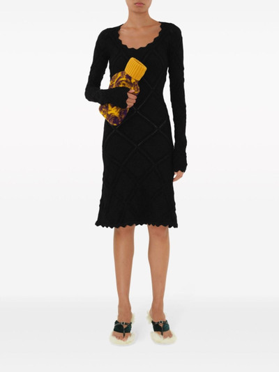 Burberry Aran long-sleeve knitted dress outlook