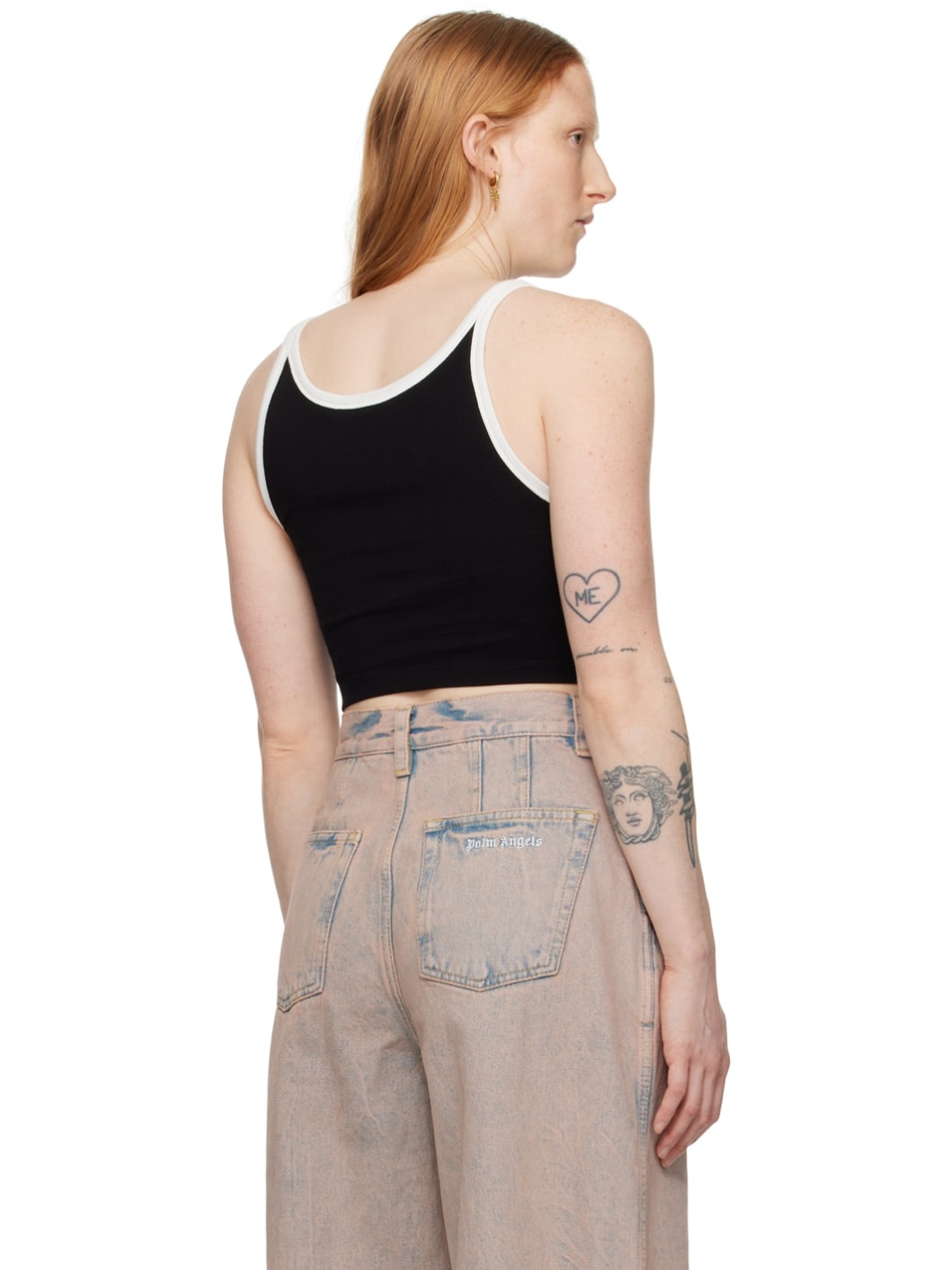 Black Cropped Tank Top - 3