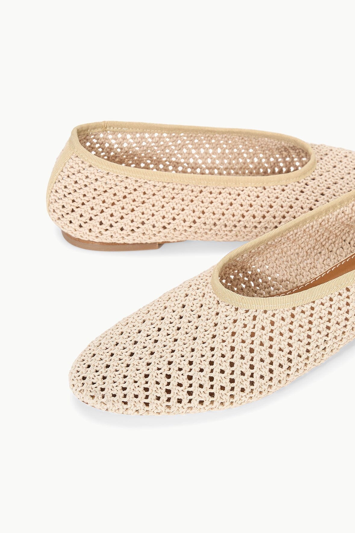 STAUD ALBA BALLET FLAT CREAM CROCHET - 7