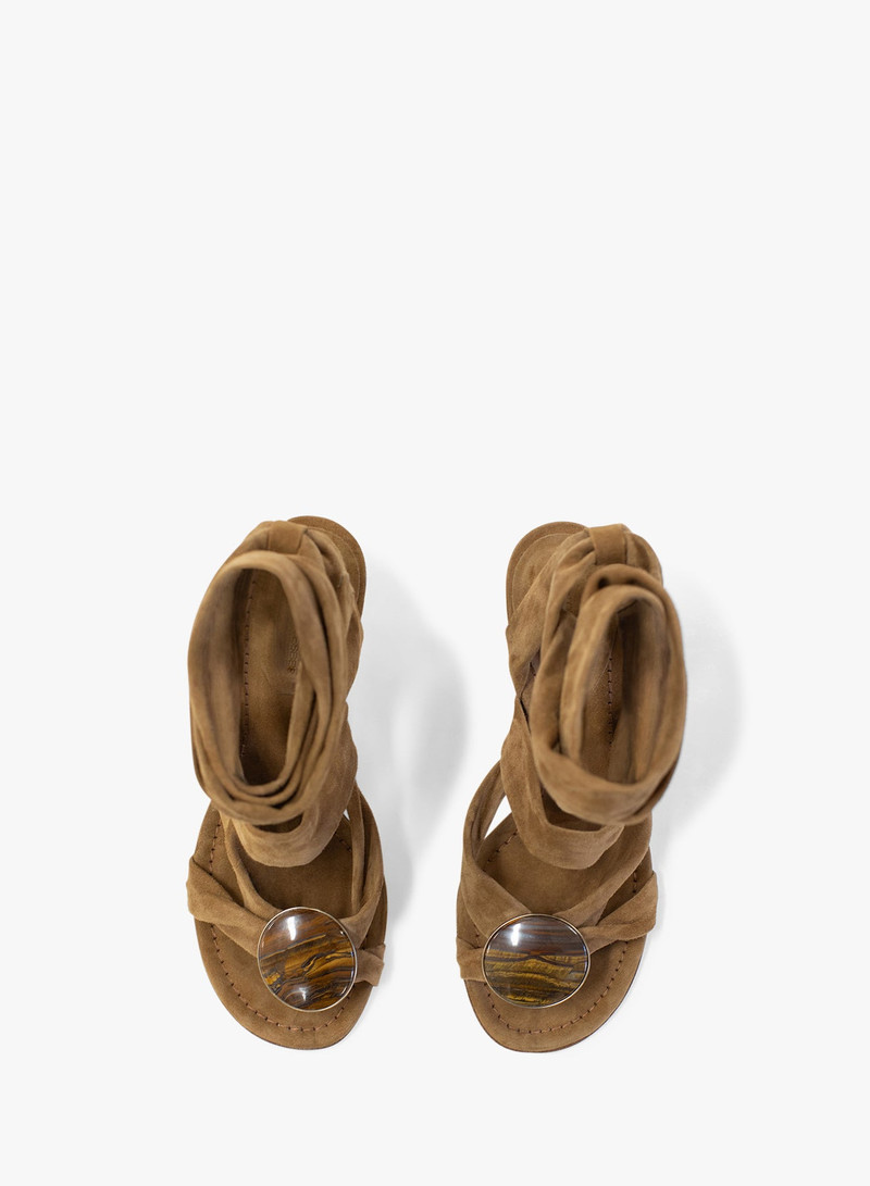 CHRISTOPHER ESBER Doma Stoned Suede Wrap Heel outlook