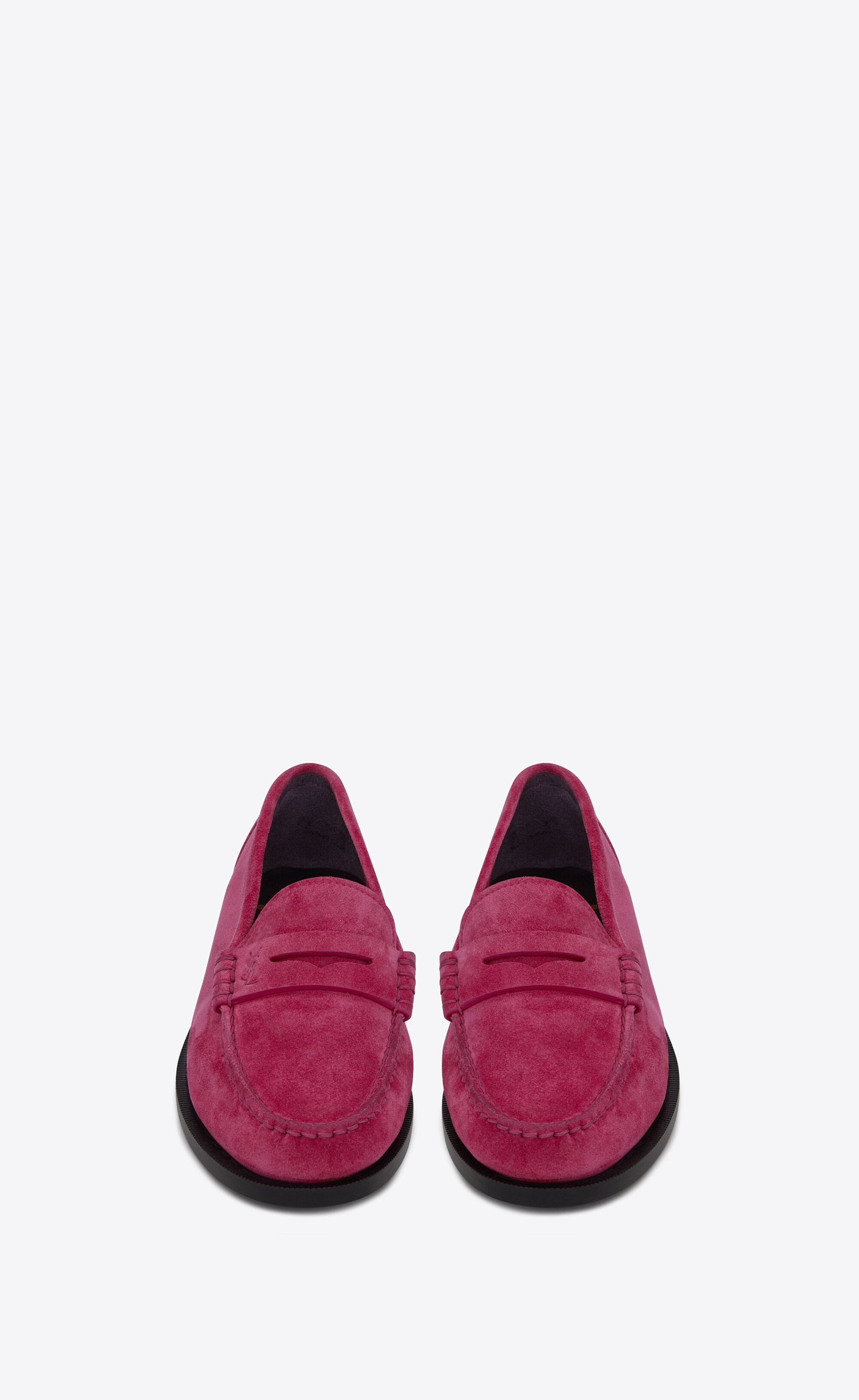 le loafer monogram penny slippers in suede - 1