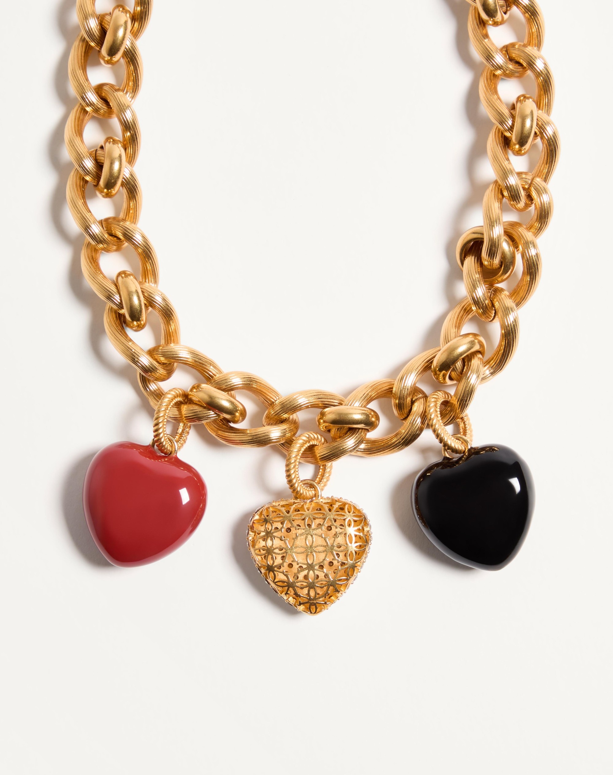COEUR ROYAL NECKLACE IN METAL, ENAMEL AND SWAROVSKI® CRYSTALS - 4