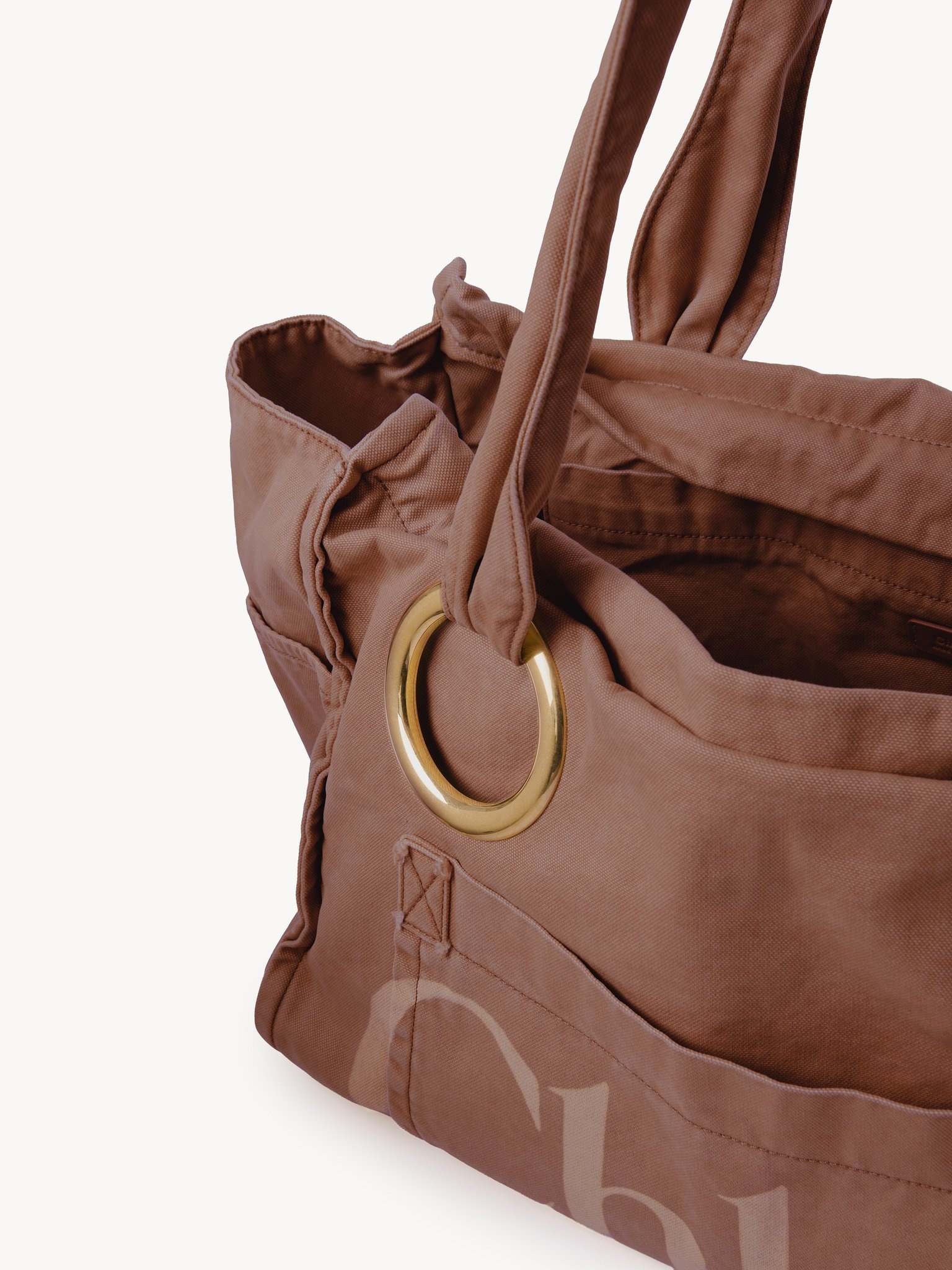 LARGE CHLOÉ PLAGE TOTE BAG IN COTTON - 4