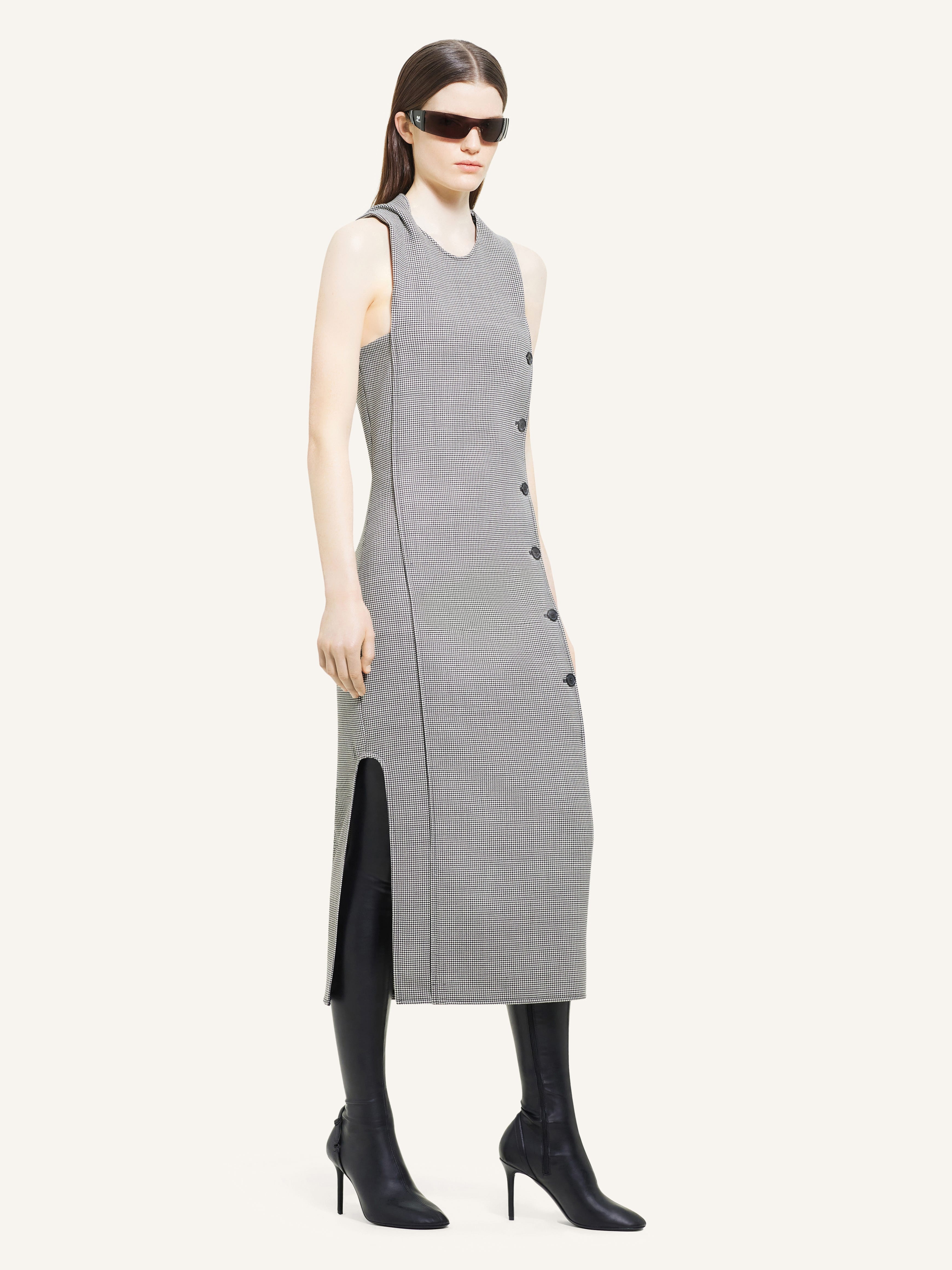 OBLIQUE HOUNDSTOOTH SPACE DRESS - 3