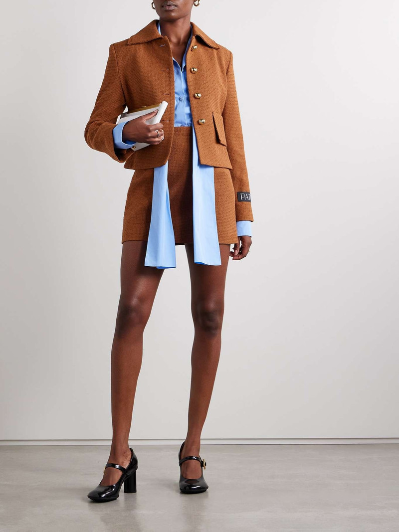 PATOU Wool-blend tweed mini skirt outlook
