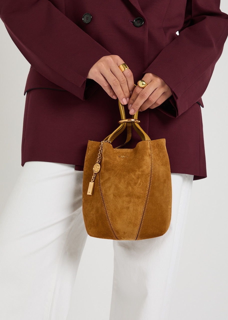 Chloe Spin Mini Suede Tote - 5