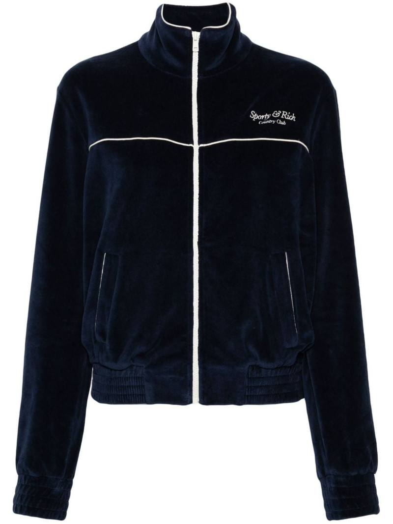 velour zip-up jacket 1