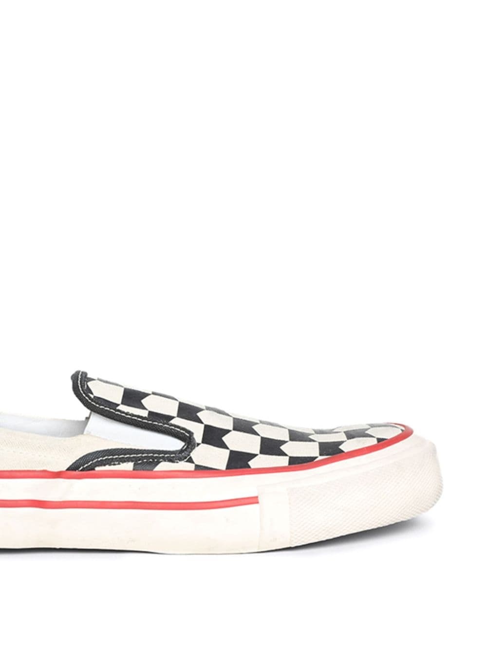 checked slip-on sneakers - 2