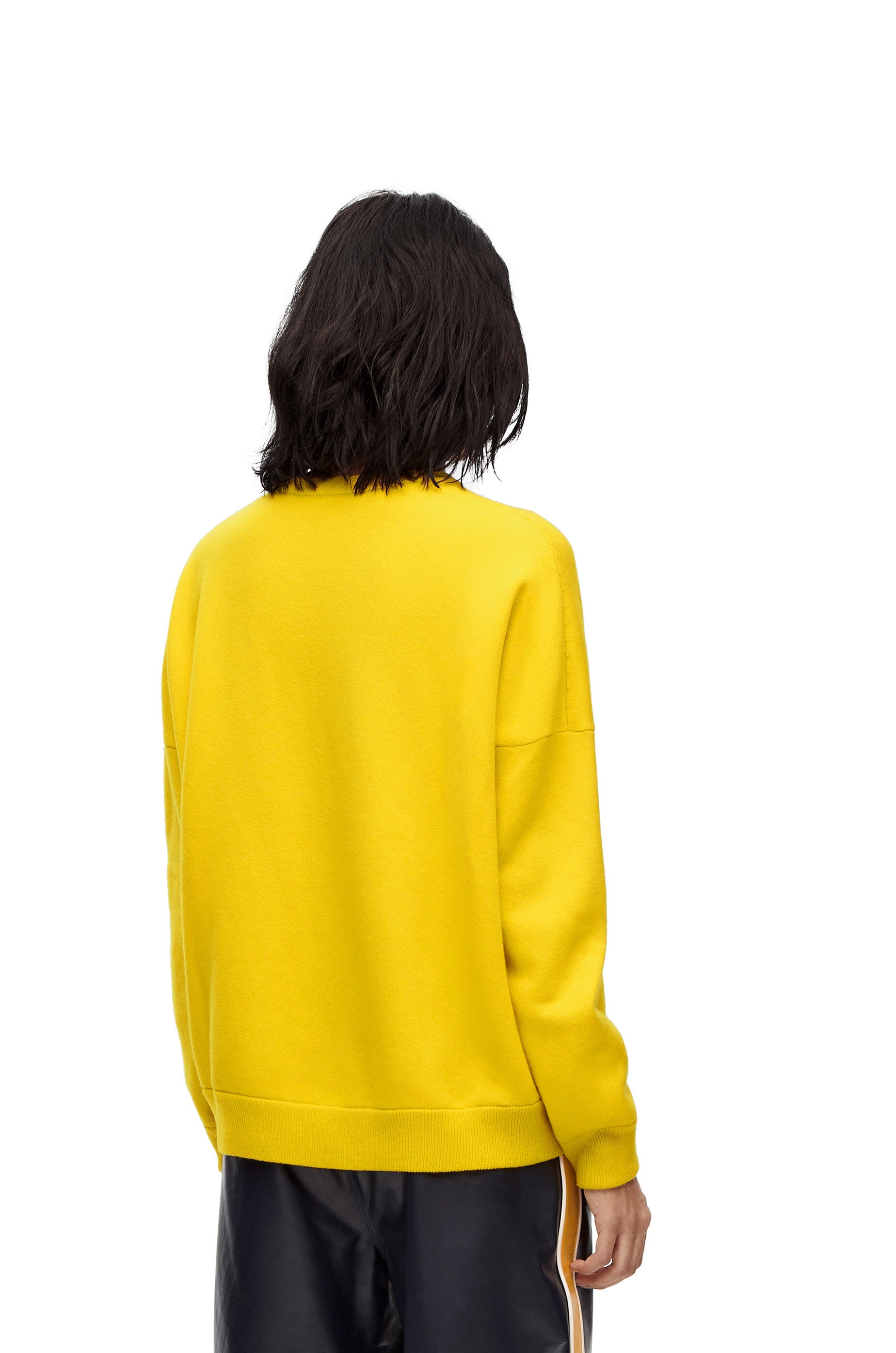 Oversize crew neck sweater in cashmere - 4