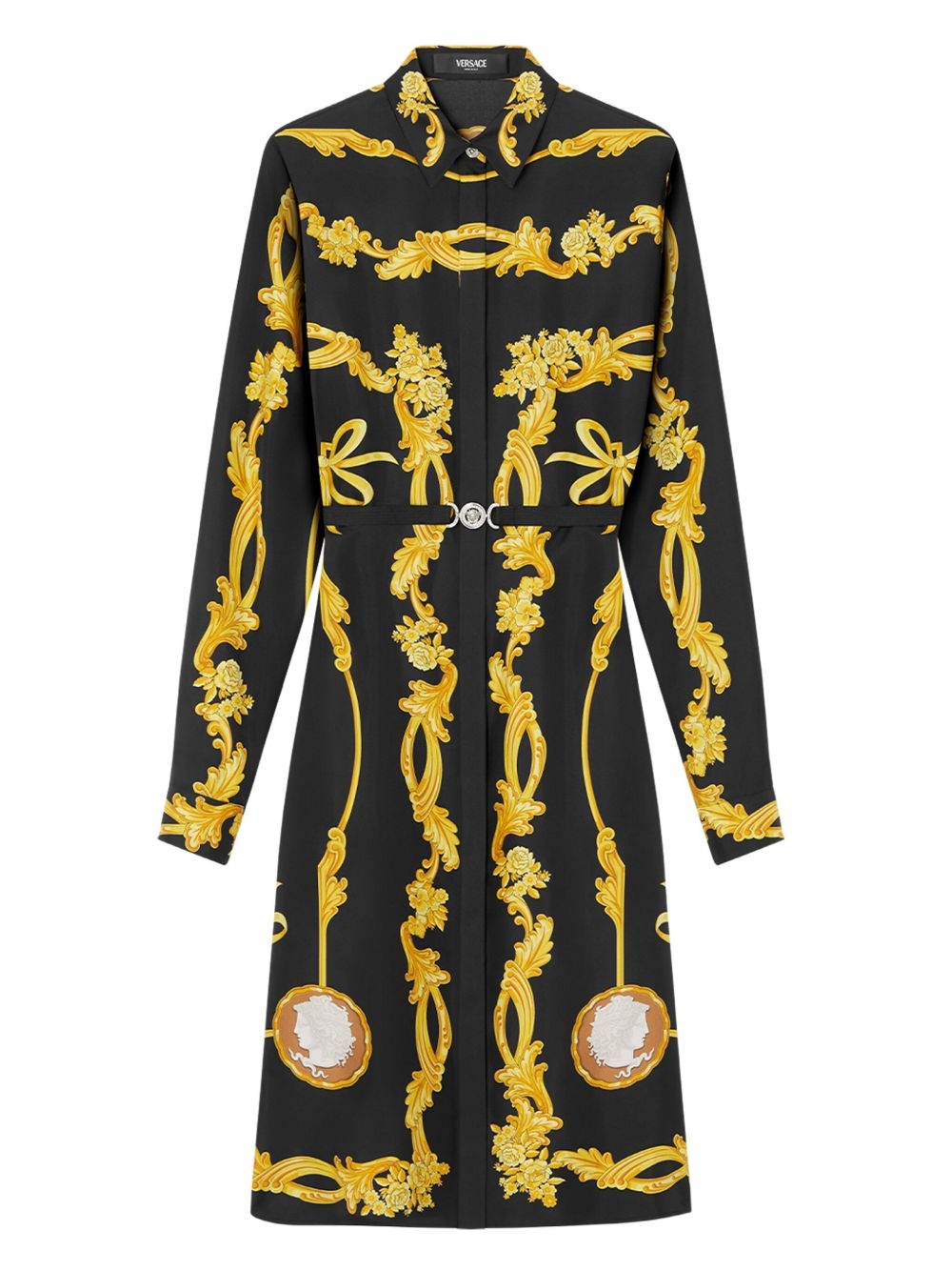 Barocco-print midi dress - 1