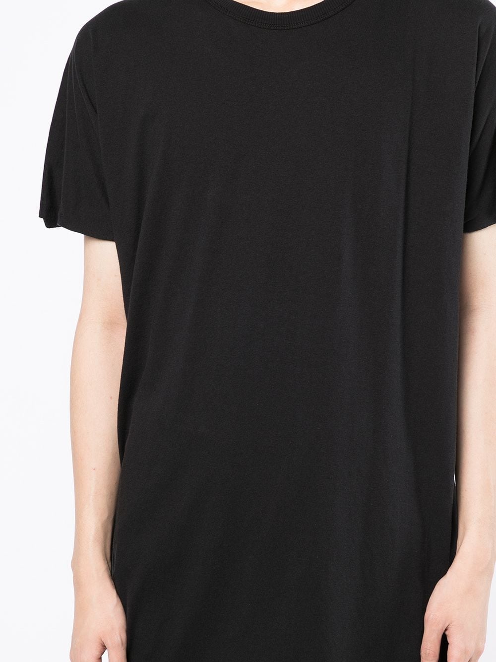 raw-cut hem cotton T-shirt - 5