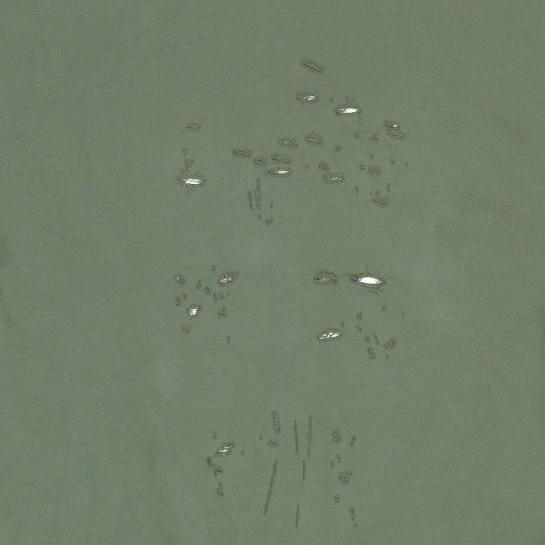 Destroyed Hoodie in Green - 4